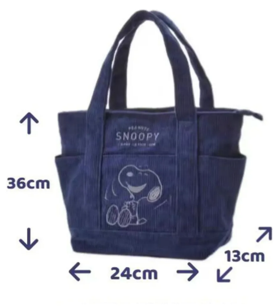 Foto 3 pulgar | Bolsa de Hombro Xtellar Tote Vintage con Bordado Snoopy