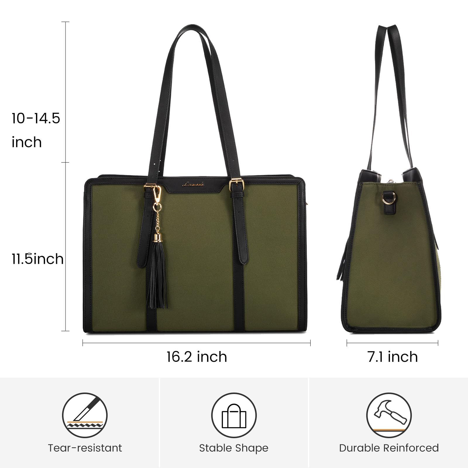 Foto 5 pulgar | Bolsa Para Portátil Lovevook De Lona Ligera De 15.6 Pulgadas Para Mujer - Venta Internacional.