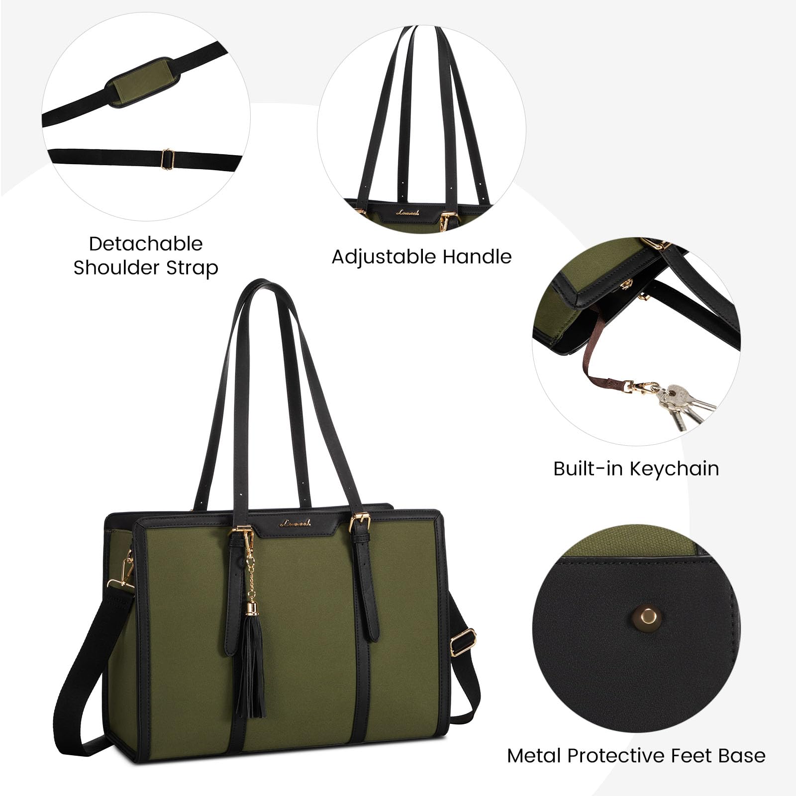 Foto 7 pulgar | Bolsa Para Portátil Lovevook De Lona Ligera De 15.6 Pulgadas Para Mujer - Venta Internacional.