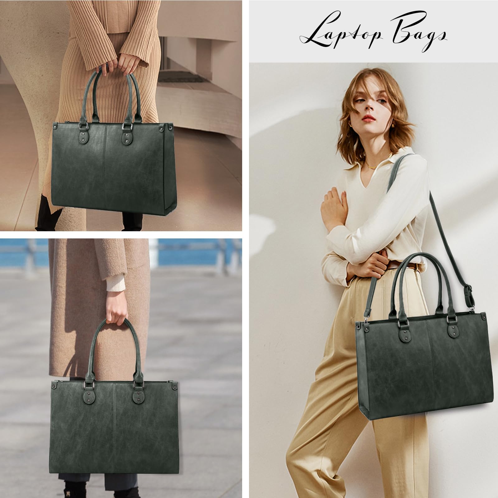 Foto 6 | Funda Para Portátil Lovevook Para Mujer De 15 6 Pulgadas Con Puerto Usb  Color Verde Oscuro - Venta Internacional.