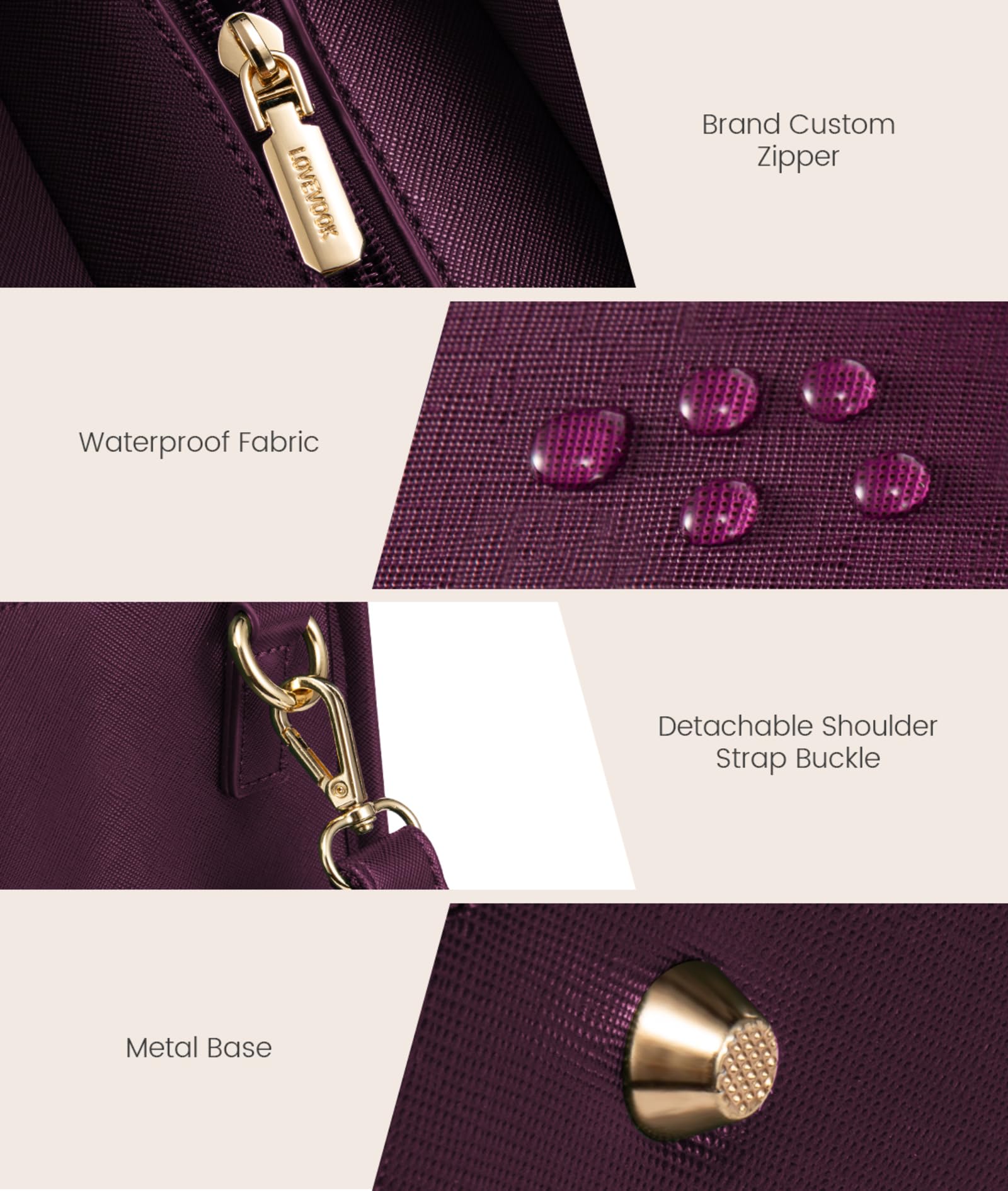 Foto 7 | Bolsa Para Portátil Lovevook De 15.6 Pulgadas Con Embrague Impermeable - Venta Internacional.