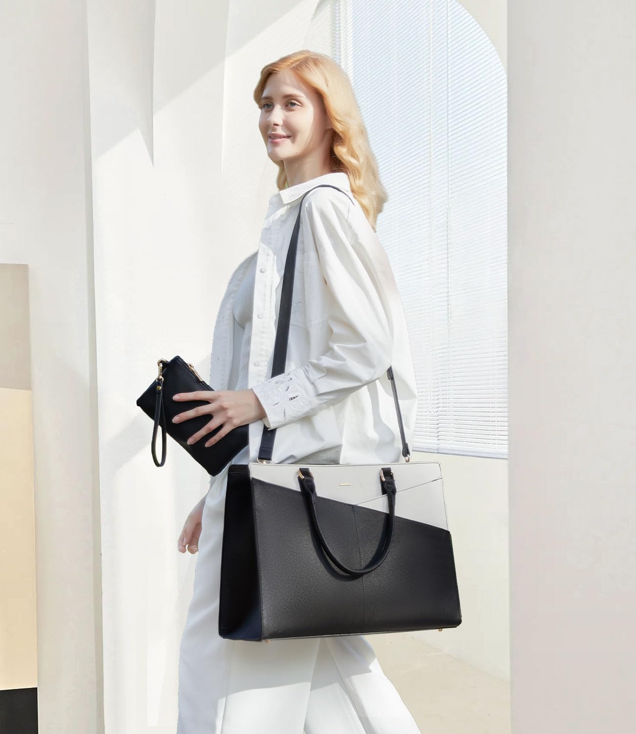 Foto 7 pulgar | Bolso De Mano Para Ordenador Portátil Lovevook De Piel Y Oficina De Negocios Para Mujer - Venta Internacional.