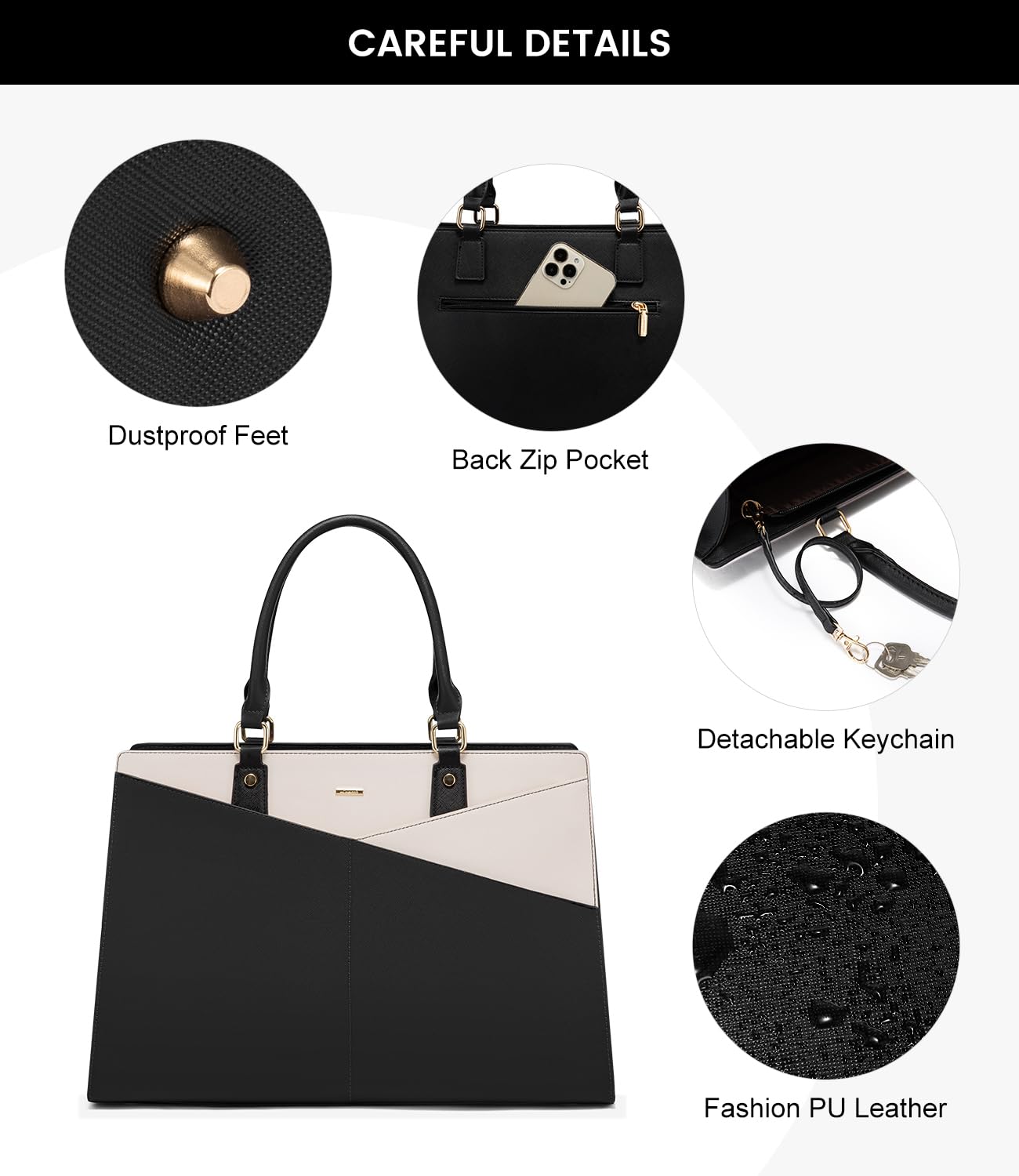 Foto 8 pulgar | Bolso De Mano Para Ordenador Portátil Lovevook De Piel Y Oficina De Negocios Para Mujer - Venta Internacional.