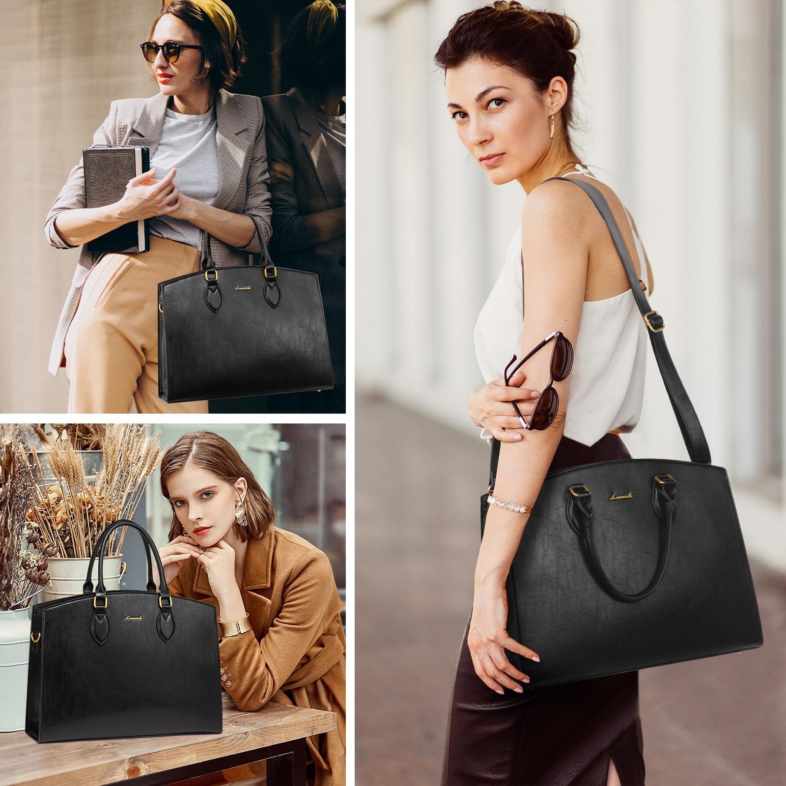 Foto 7 pulgar | Bolsa Para Portátil Lovevook Para Mujer De 15.6 Pulgadas  Piel Impermeable - Venta Internacional.