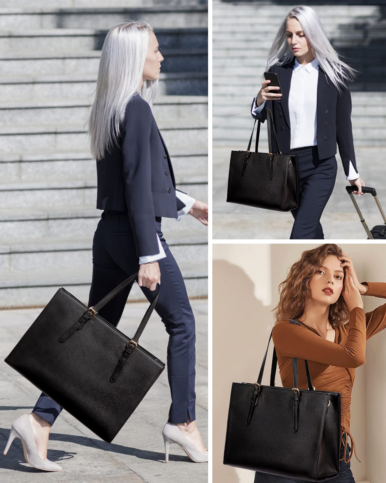 Foto 7 pulgar | Bolsa Para Portátil Lovevook Fashion Computer Tote 15.6 Pulgadas Negra Para Mujer - Venta Internacional.