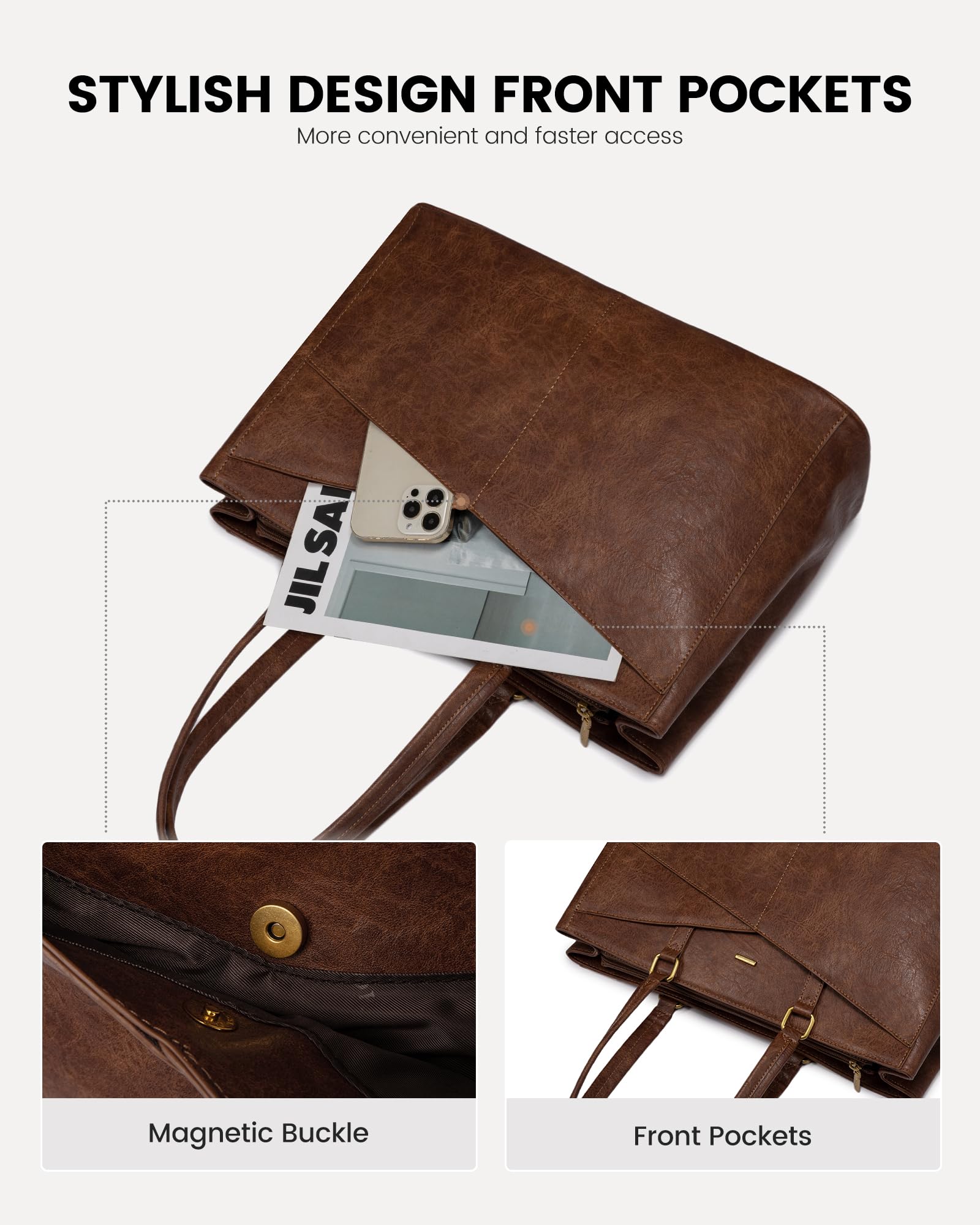 Foto 5 pulgar | Bolsa Para Portátil Lovevook Para Mujer De 17.3 Pulgadas  Piel Impermeable - Venta Internacional.