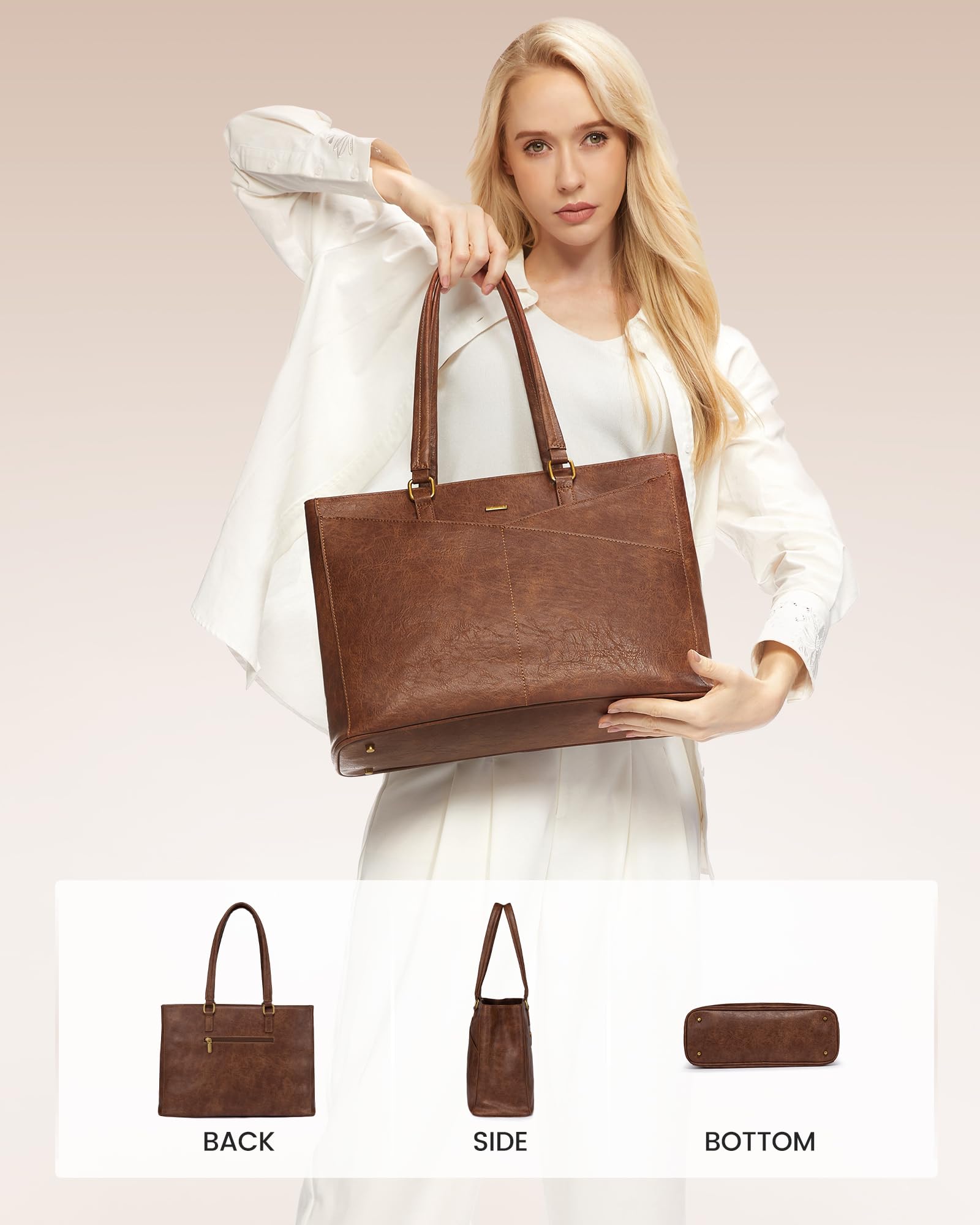 Foto 7 pulgar | Bolsa Para Portátil Lovevook Para Mujer De 17.3 Pulgadas  Piel Impermeable - Venta Internacional.