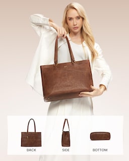 Foto 6 | Bolsa Para Portátil Lovevook Para Mujer De 17.3 Pulgadas Piel Impermeable - Venta Internacional.