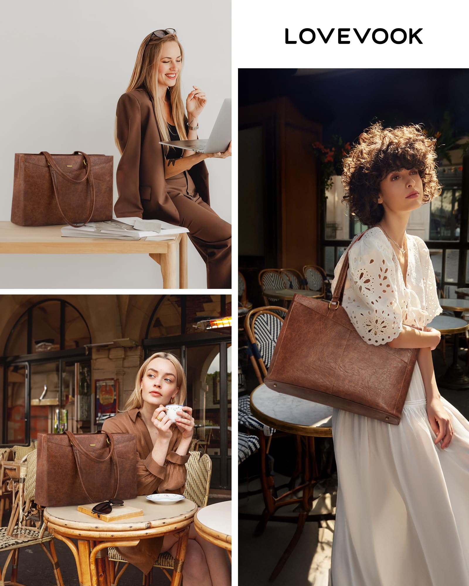 Foto 7 | Bolsa Para Portátil Lovevook Para Mujer De 17.3 Pulgadas  Piel Impermeable - Venta Internacional.