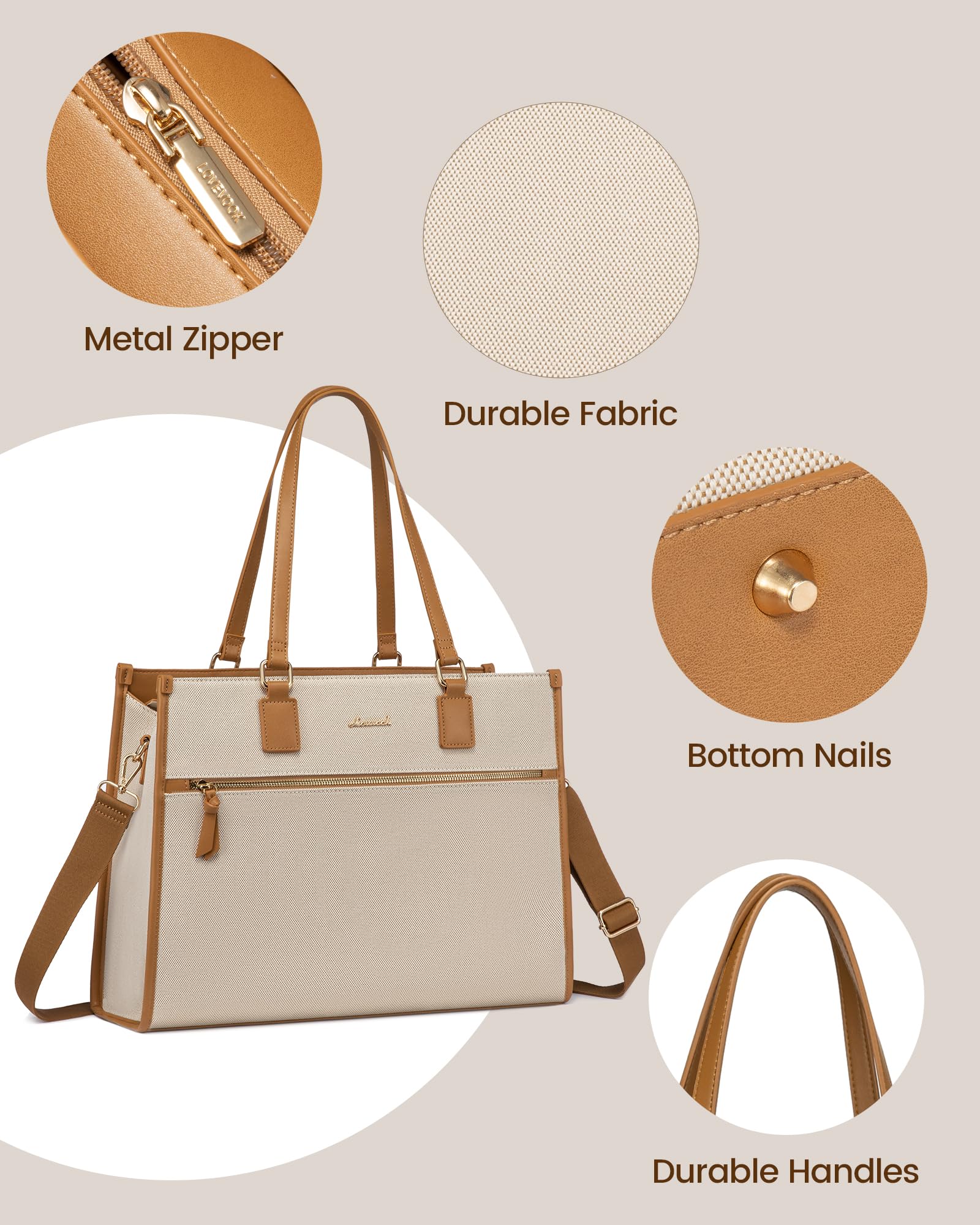 Foto 7 pulgar | Bolsa Lovevook De Yute Para Portátil De Mujer De 15.6 Pulgadas Con Embrague - Venta Internacional.