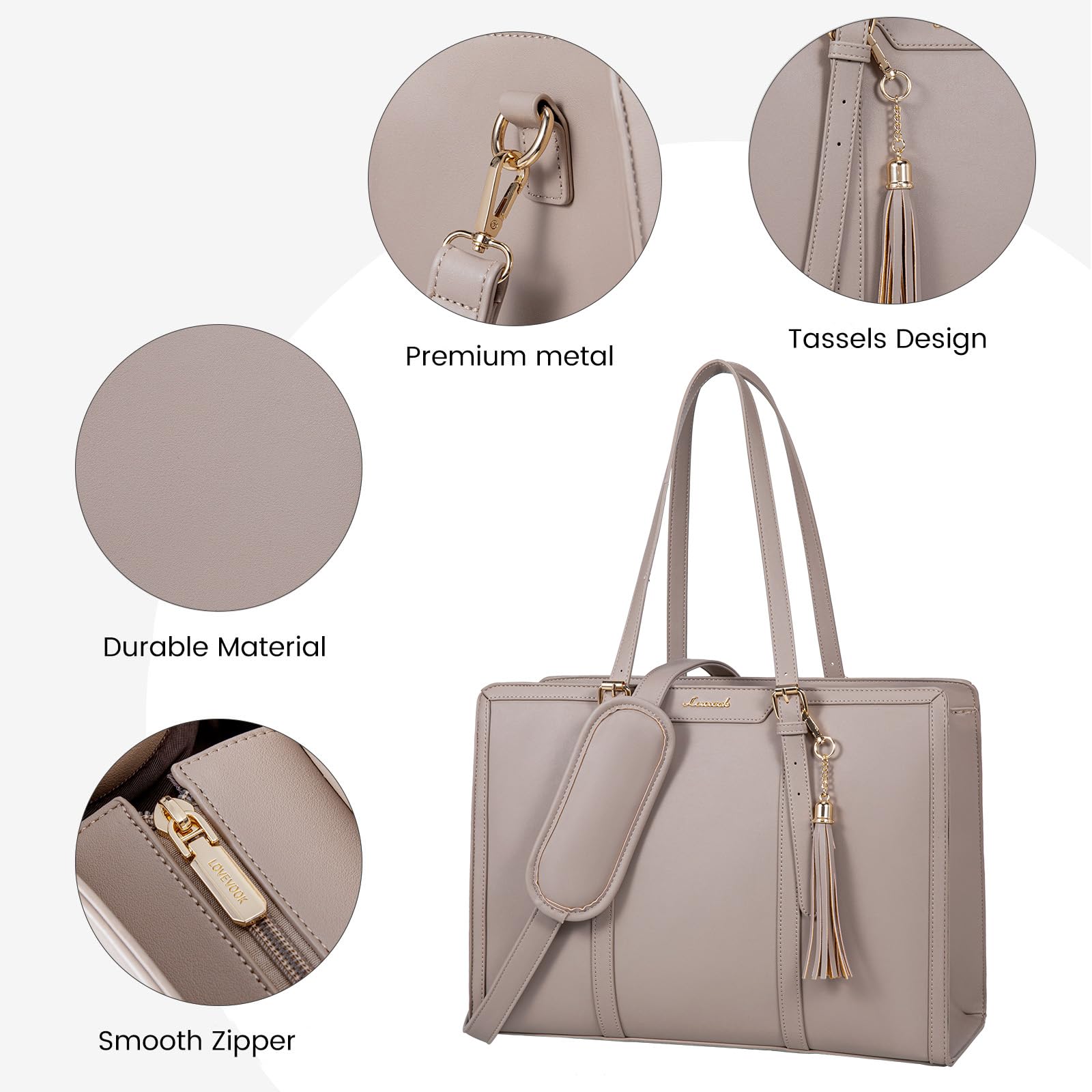 Foto 8 pulgar | Bolso Para Portátil Lovevook Para Mujer De 15.6 Pulgadas  Ligero  Poliuretano - Venta Internacional.