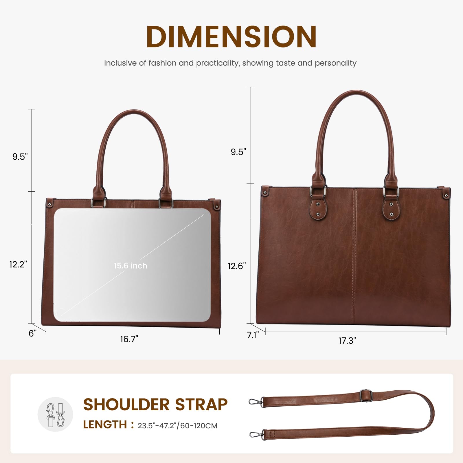 Foto 4 pulgar | Bolsa Para Portátil Lovevook Para Mujer De 15.6 Pulgadas  Piel Vintage - Venta Internacional.