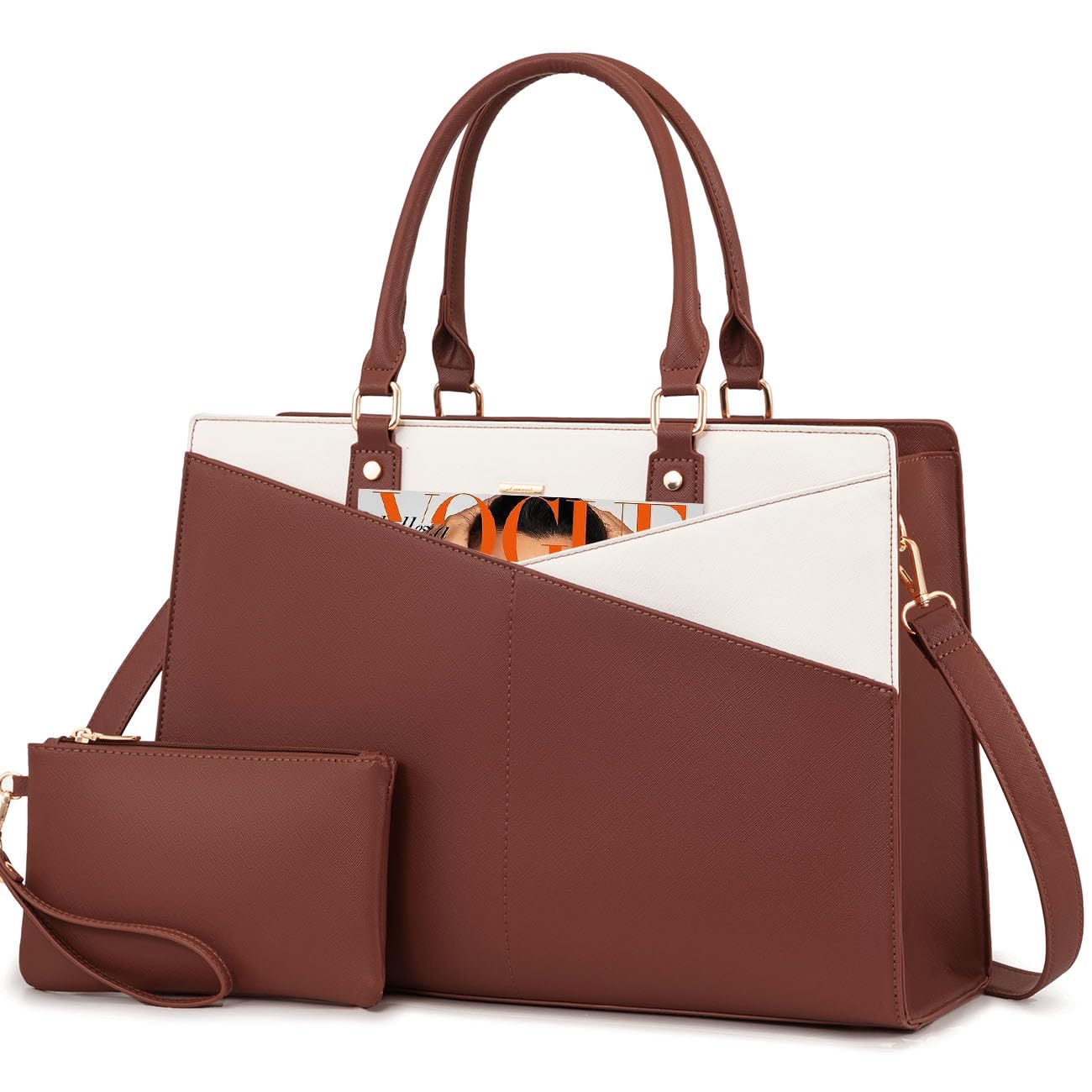 Foto 2 pulgar | Bolso De Mano Para Portátil Lovevook  Piel  Oficina De Negocios  Mujer  15.6 Pulgadas - Venta Internacional.