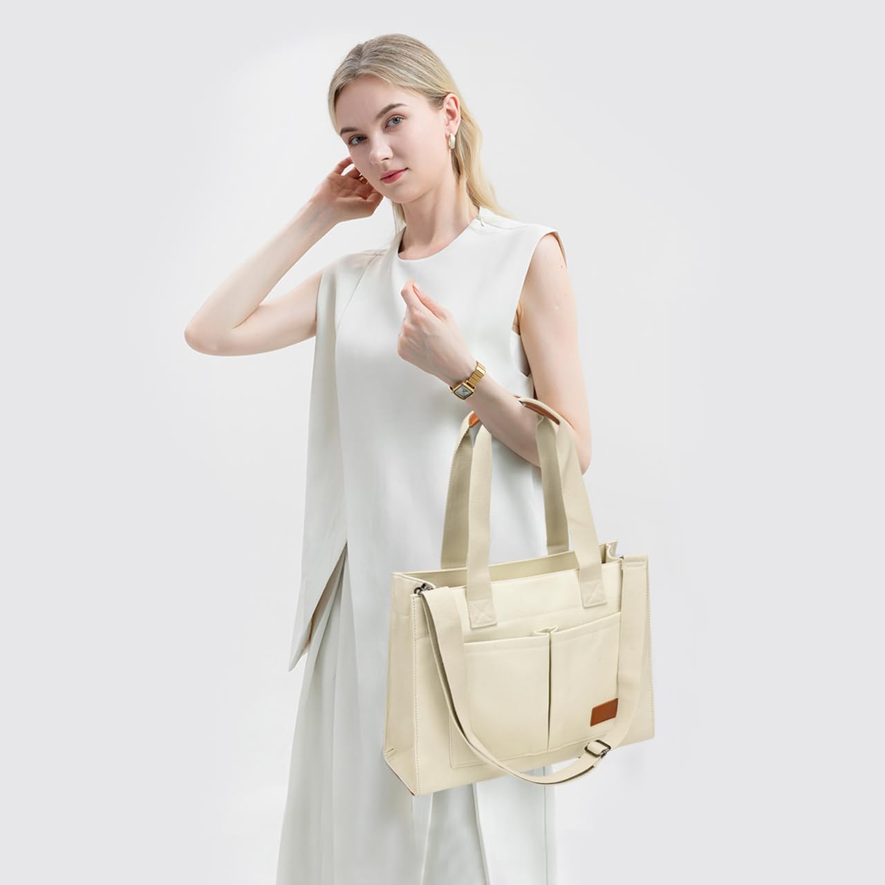 Foto 3 | Bolsa De Lona Para Portátil Barsine Barsine Para Mujer De 15.6 Pulgadas - Venta Internacional.