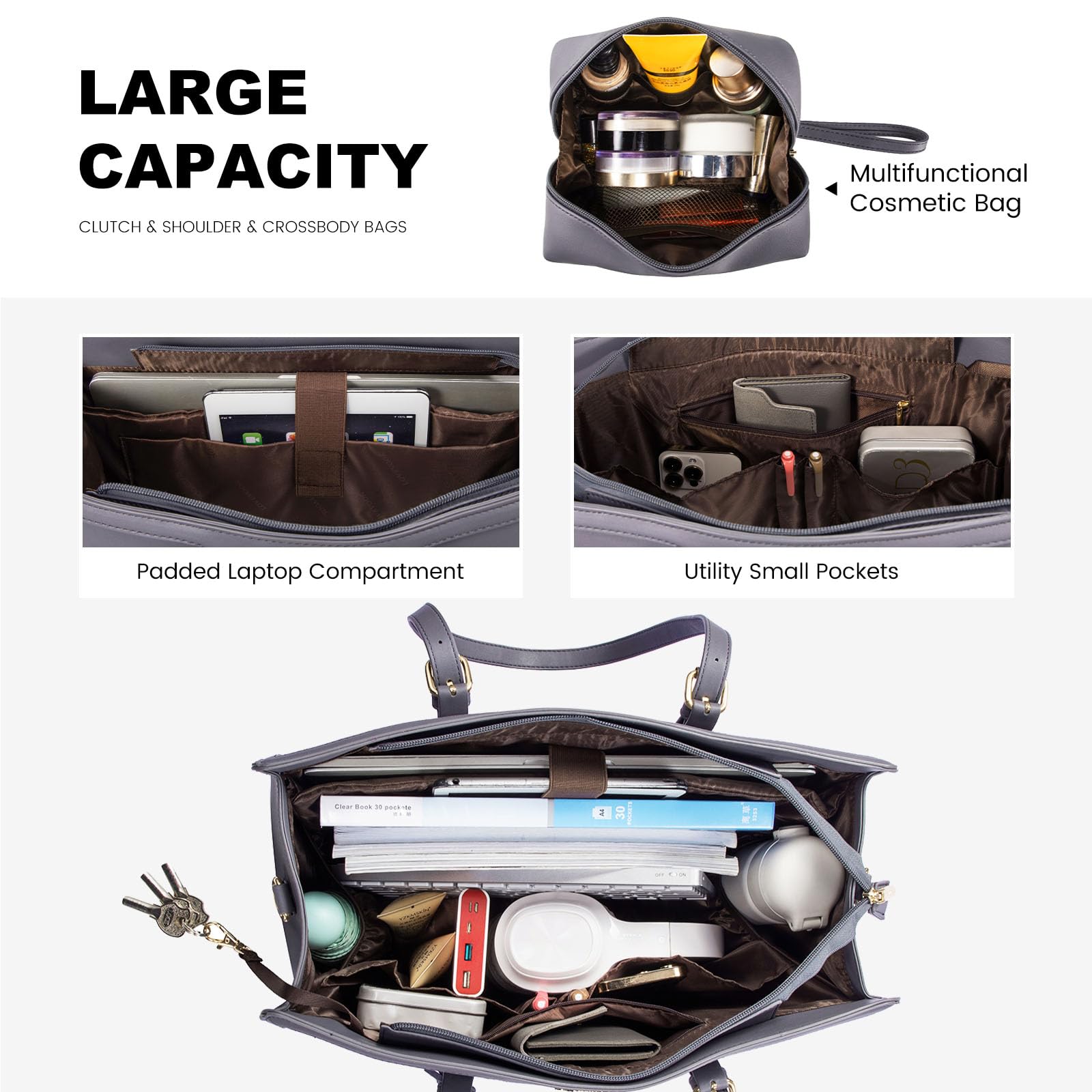 Foto 3 | Bolsa Para Portátil Lovevook De Piel Ligera De 15.6 Pulgadas Para Mujer - Venta Internacional.