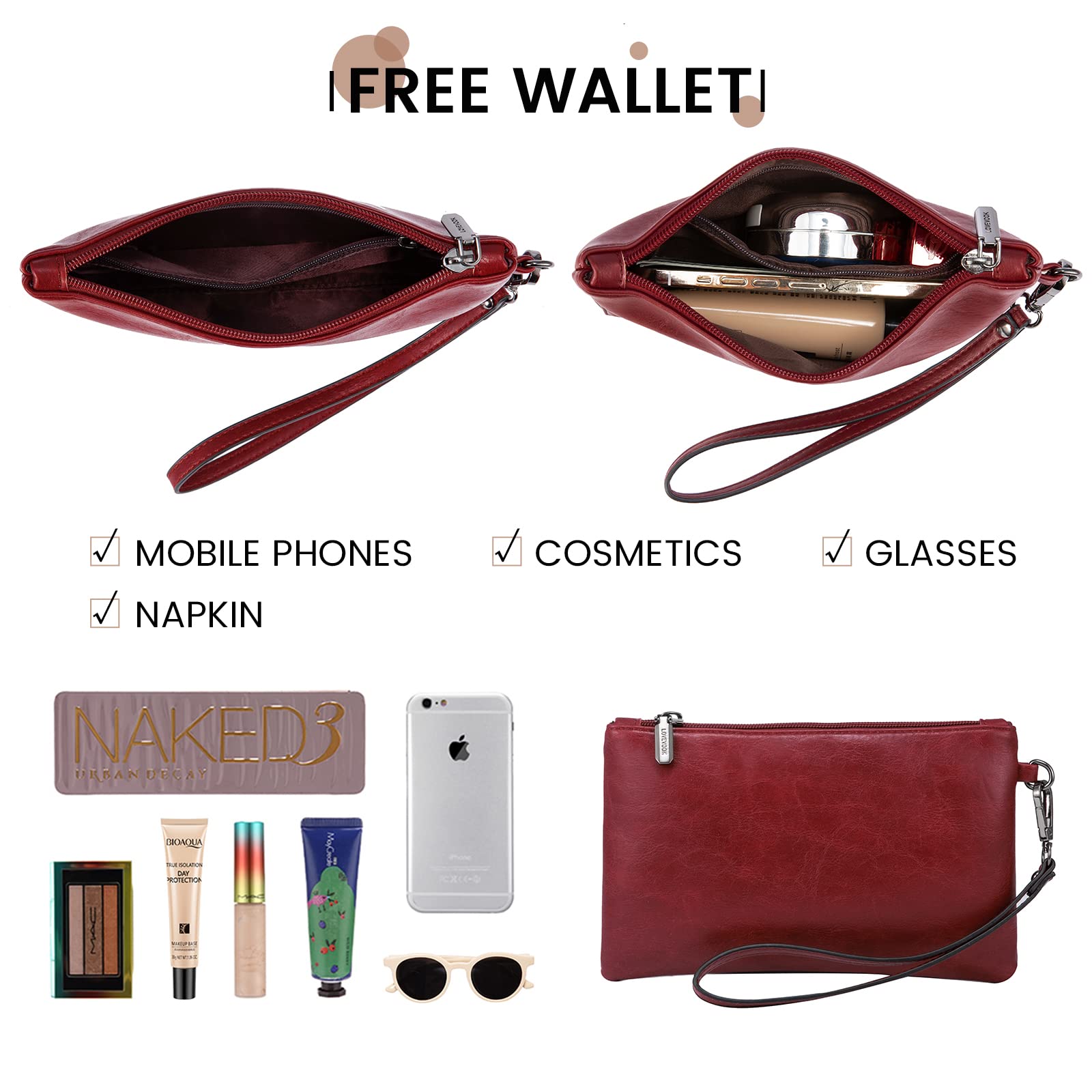 Foto 7 | Bolso Para Portátil Lovevook De Piel Vintage De 15.6 Pulgadas Para Mujer - Venta Internacional.