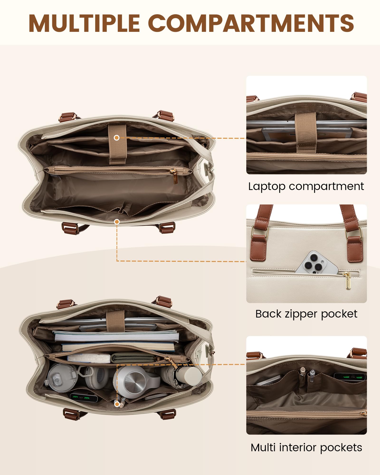 Foto 5 pulgar | Bolsa De Mano Para Portátil Lovevook Para Mujer De 15.6 Pulgadas  Piel Impermeable - Venta Internacional.