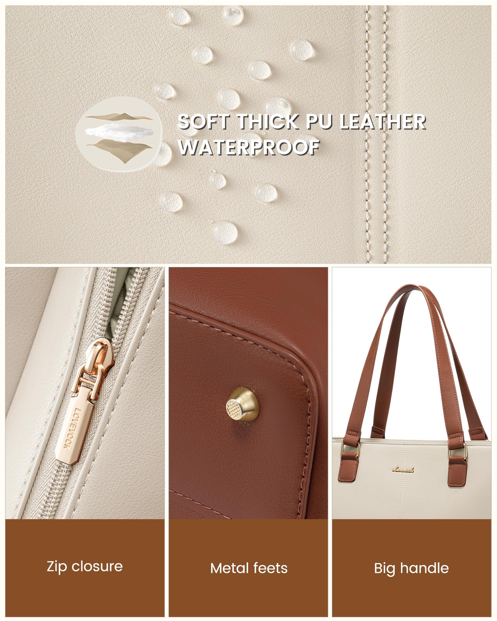 Foto 7 pulgar | Bolsa De Mano Para Portátil Lovevook Para Mujer De 15.6 Pulgadas  Piel Impermeable - Venta Internacional.