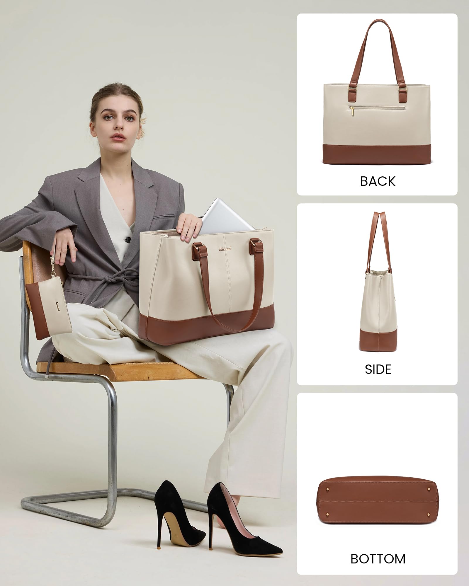 Foto 8 pulgar | Bolsa De Mano Para Portátil Lovevook Para Mujer De 15.6 Pulgadas  Piel Impermeable - Venta Internacional.