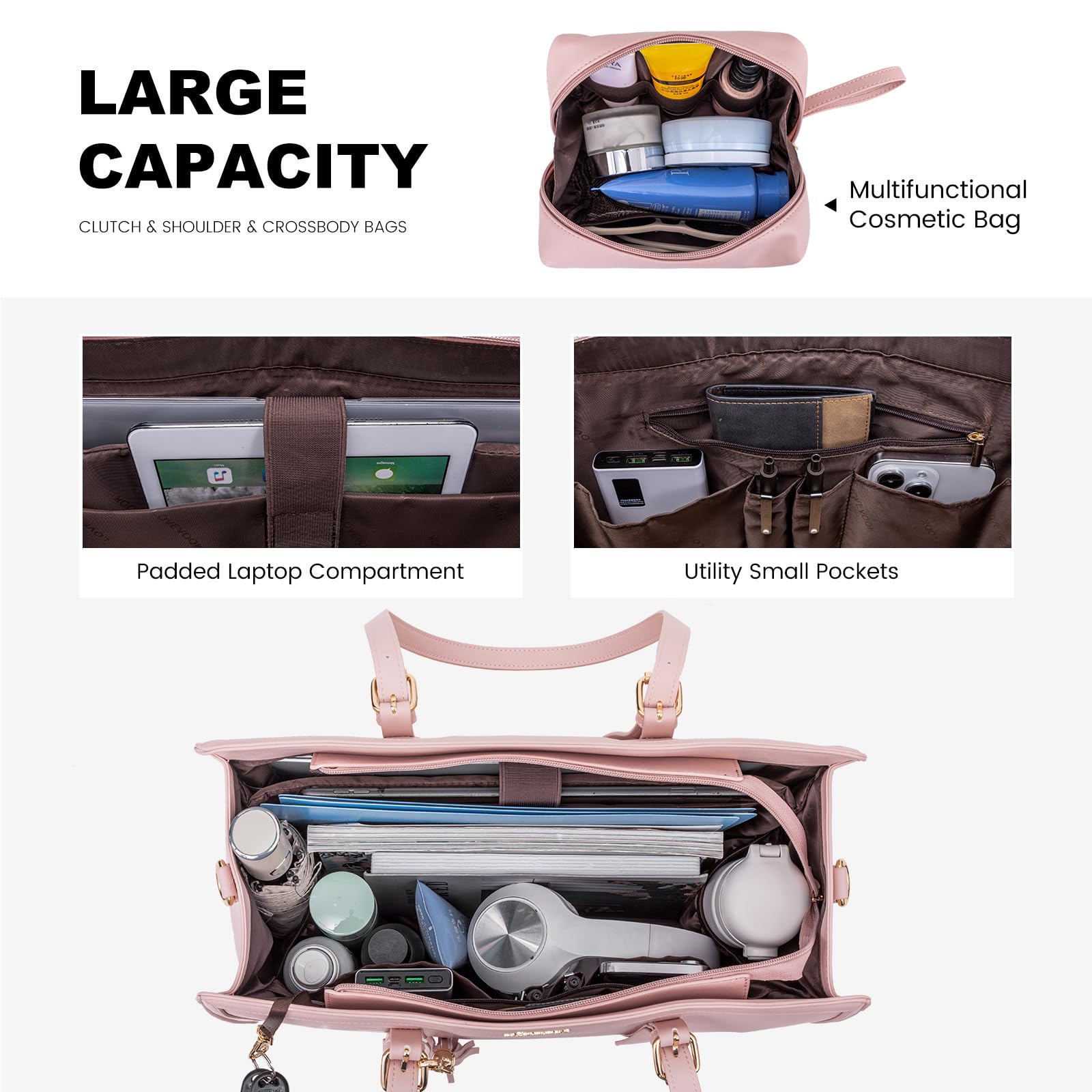 Foto 4 pulgar | Bolsa Para Portátil Lovevook Para Mujer De 15.6 Pulgadas  Piel Sintética  Rosa - Venta Internacional.