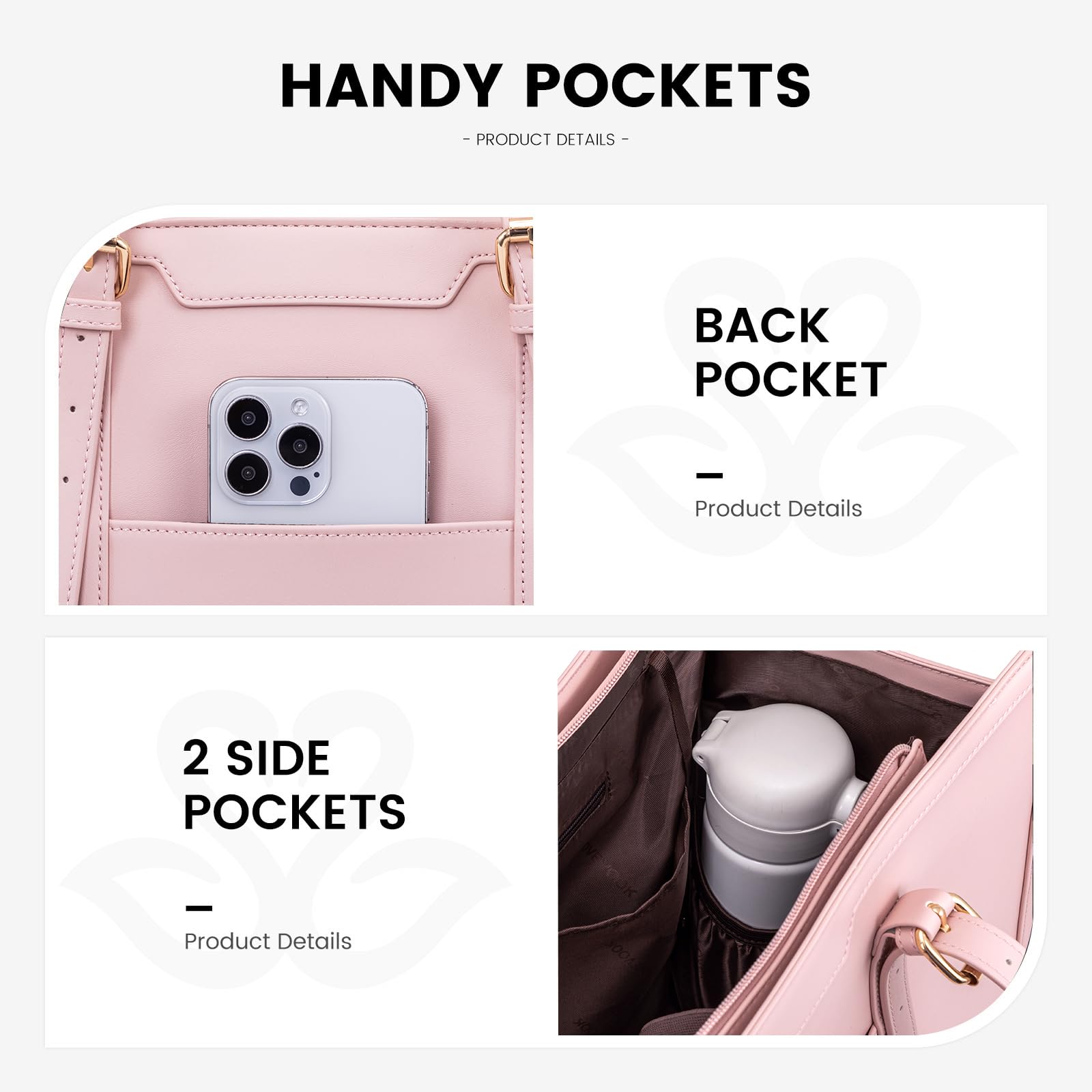 Foto 6 pulgar | Bolsa Para Portátil Lovevook Para Mujer De 15.6 Pulgadas  Piel Sintética  Rosa - Venta Internacional.