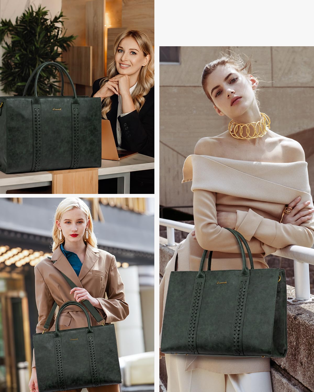 Foto 6 | Bolsa De Mano Para Portátil Lovevook  Piel Vintage  15.6 Pulgadas  Impermeable - Venta Internacional.