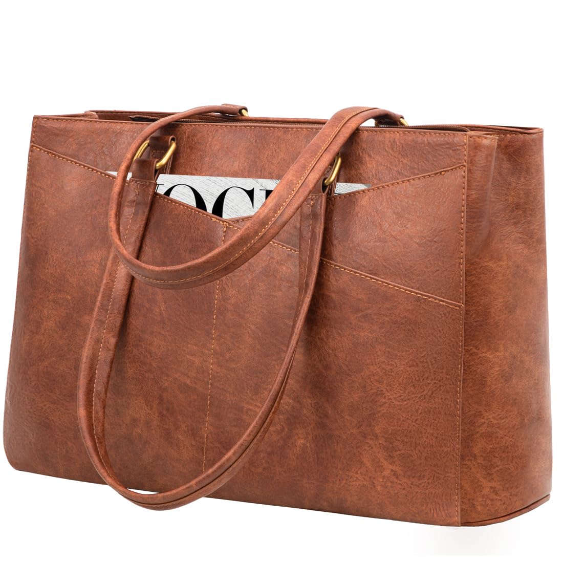 Foto 2 pulgar | Bolsa Para Portátil Lovevook Para Mujer  15.6 Pulgadas  Piel Impermeable  Marrón - Venta Internacional.