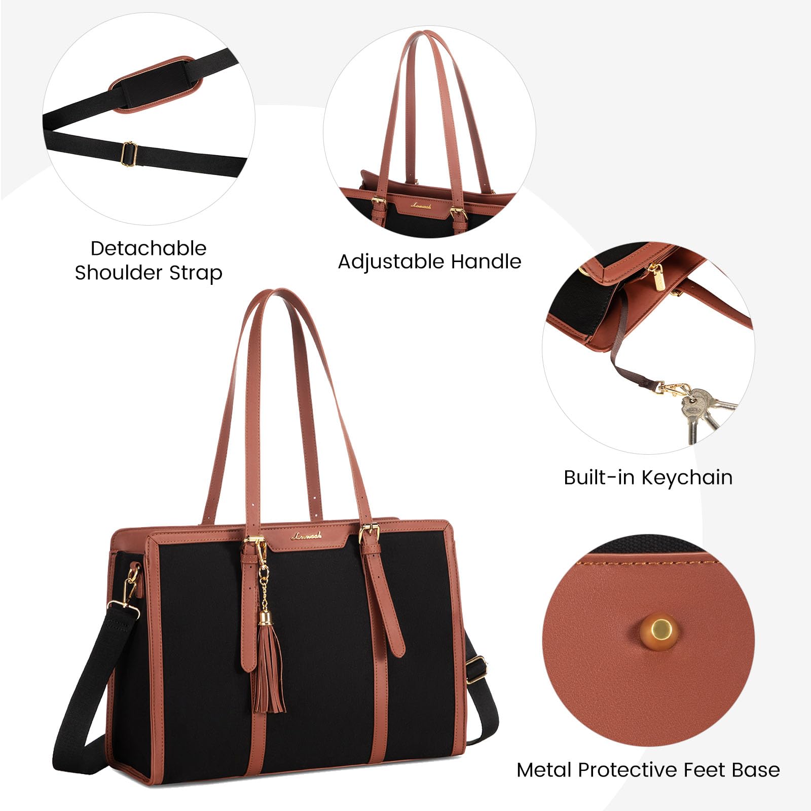 Foto 7 pulgar | Bolsa Para Portátil Lovevook De Lona Ligera De 15.6 Pulgadas Para Mujer - Venta Internacional.