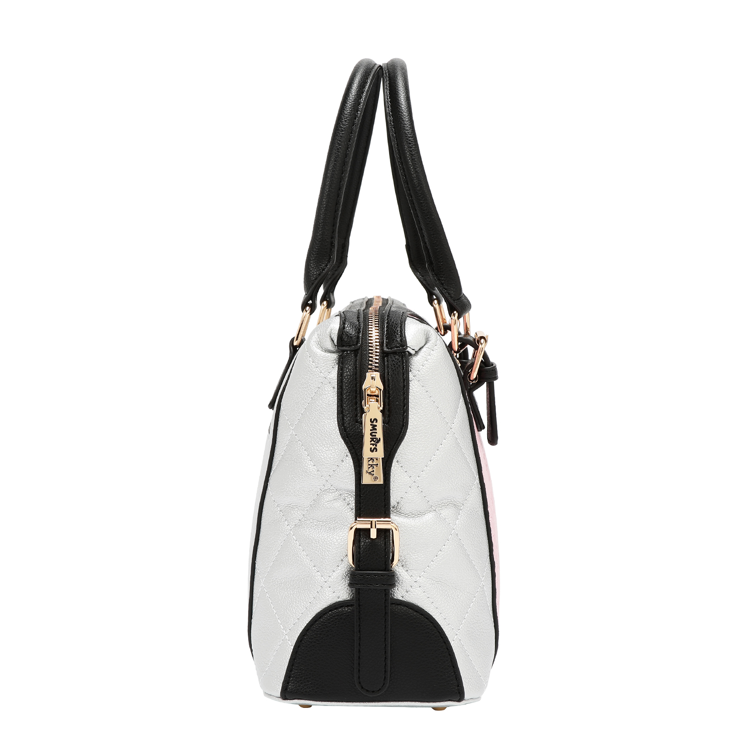 Foto 4 | Bolsa De Mano Con Grabado Pitufos By Nicole Lee