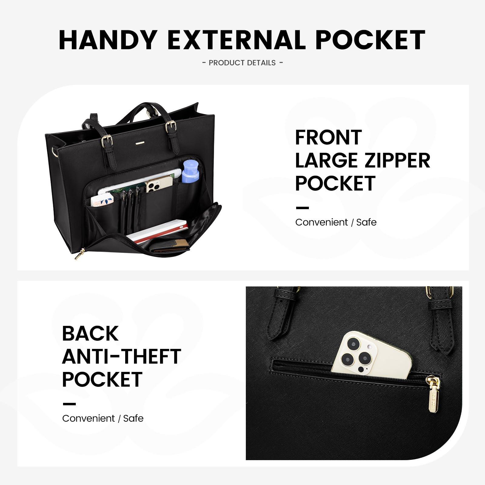 Foto 4 pulgar | Bolsa De Trabajo Impermeable Lovevook Para Portátil De 15.6 Pulgadas Para Mujer - Venta Internacional.