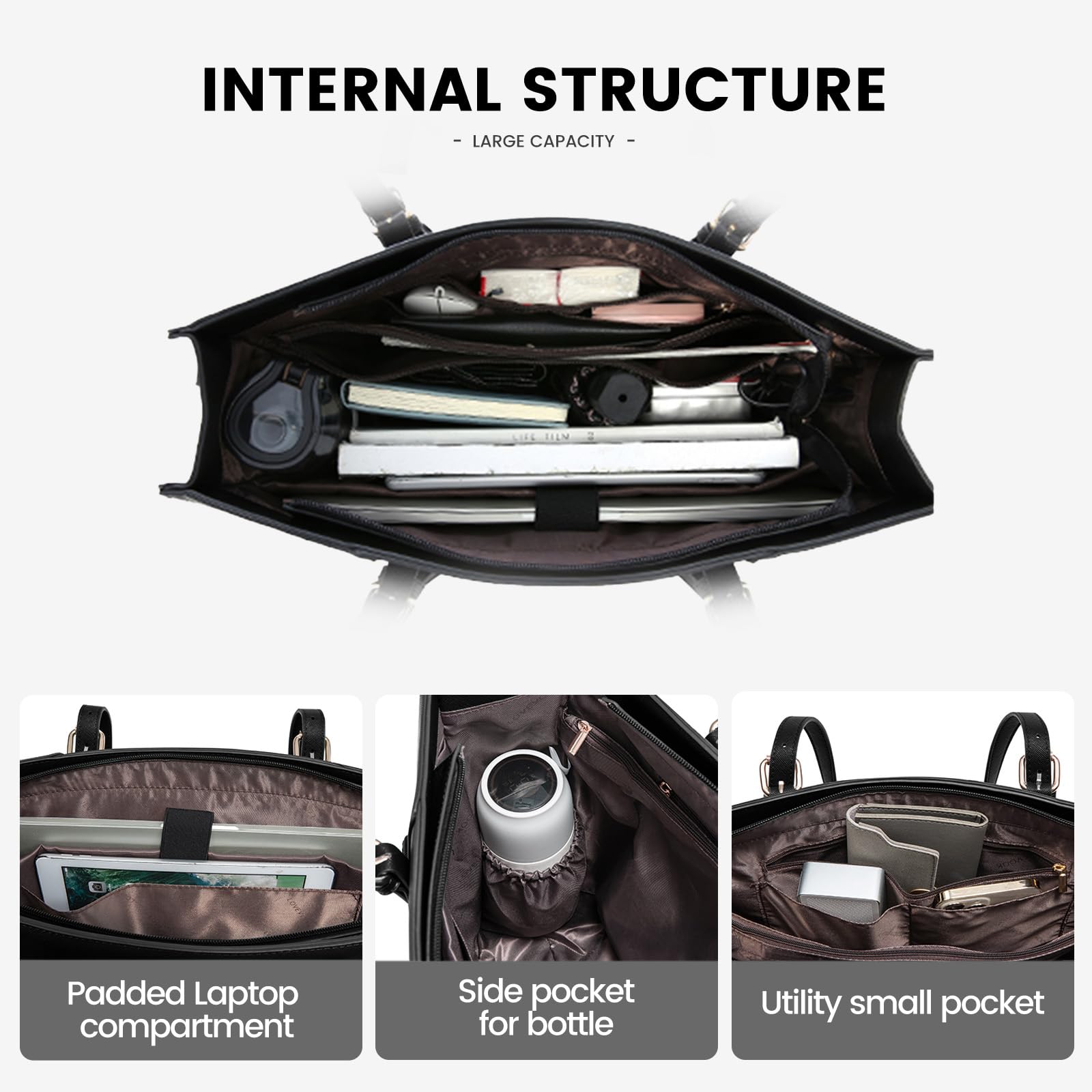 Foto 5 pulgar | Bolsa De Trabajo Impermeable Lovevook Para Portátil De 15.6 Pulgadas Para Mujer - Venta Internacional.