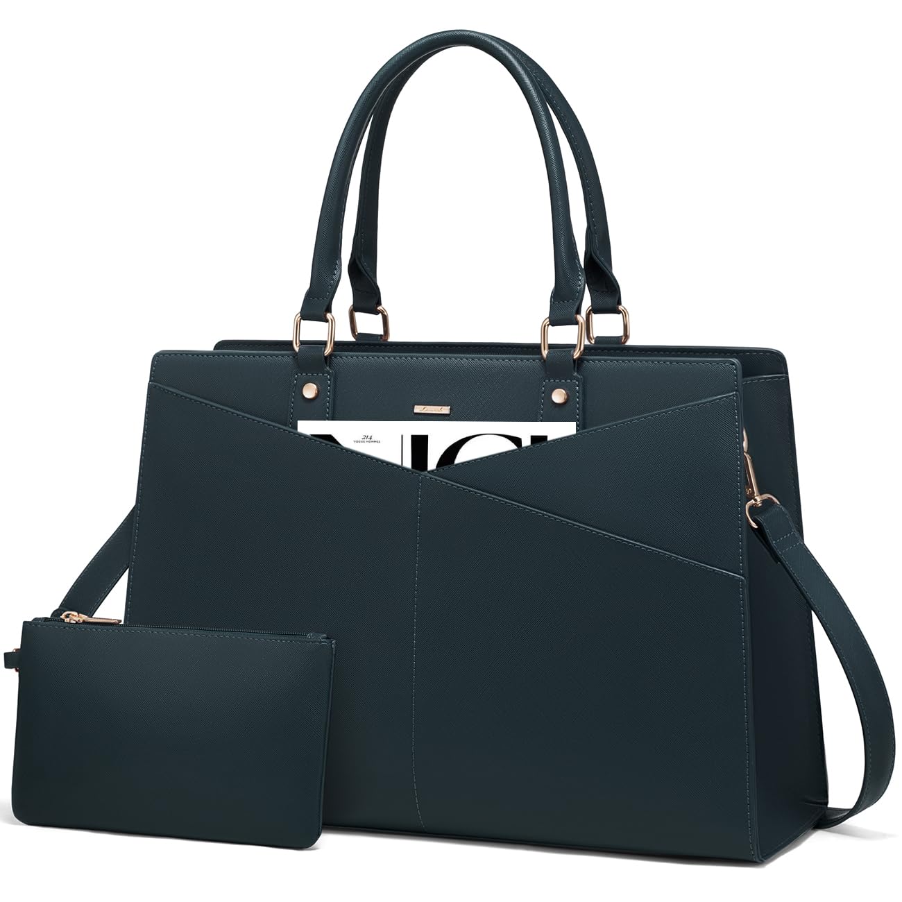 Foto 2 pulgar | Bolso De Mano Para Portátil Lovevook De Piel Para Mujer De 15.6 Pulgadas  Verde - Venta Internacional.