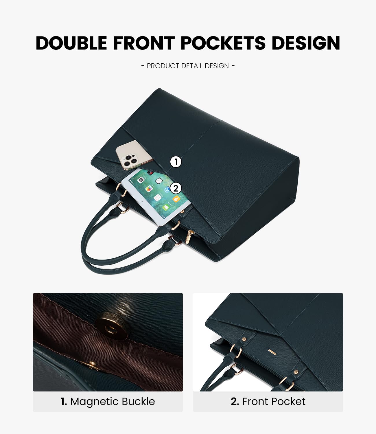 Foto 3 pulgar | Bolso De Mano Para Portátil Lovevook De Piel Para Mujer De 15.6 Pulgadas  Verde - Venta Internacional.