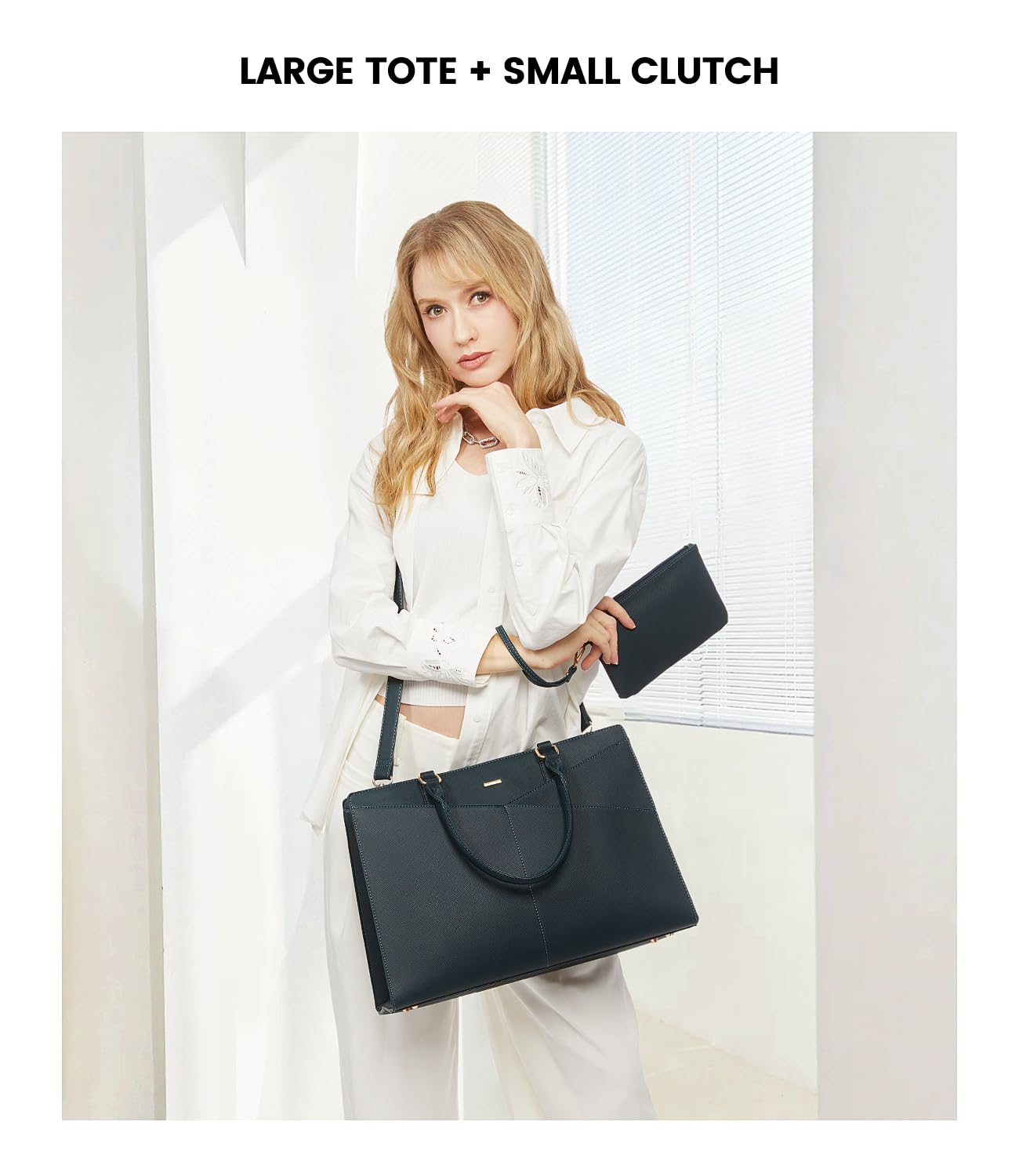 Foto 4 pulgar | Bolso De Mano Para Portátil Lovevook De Piel Para Mujer De 15.6 Pulgadas  Verde - Venta Internacional.
