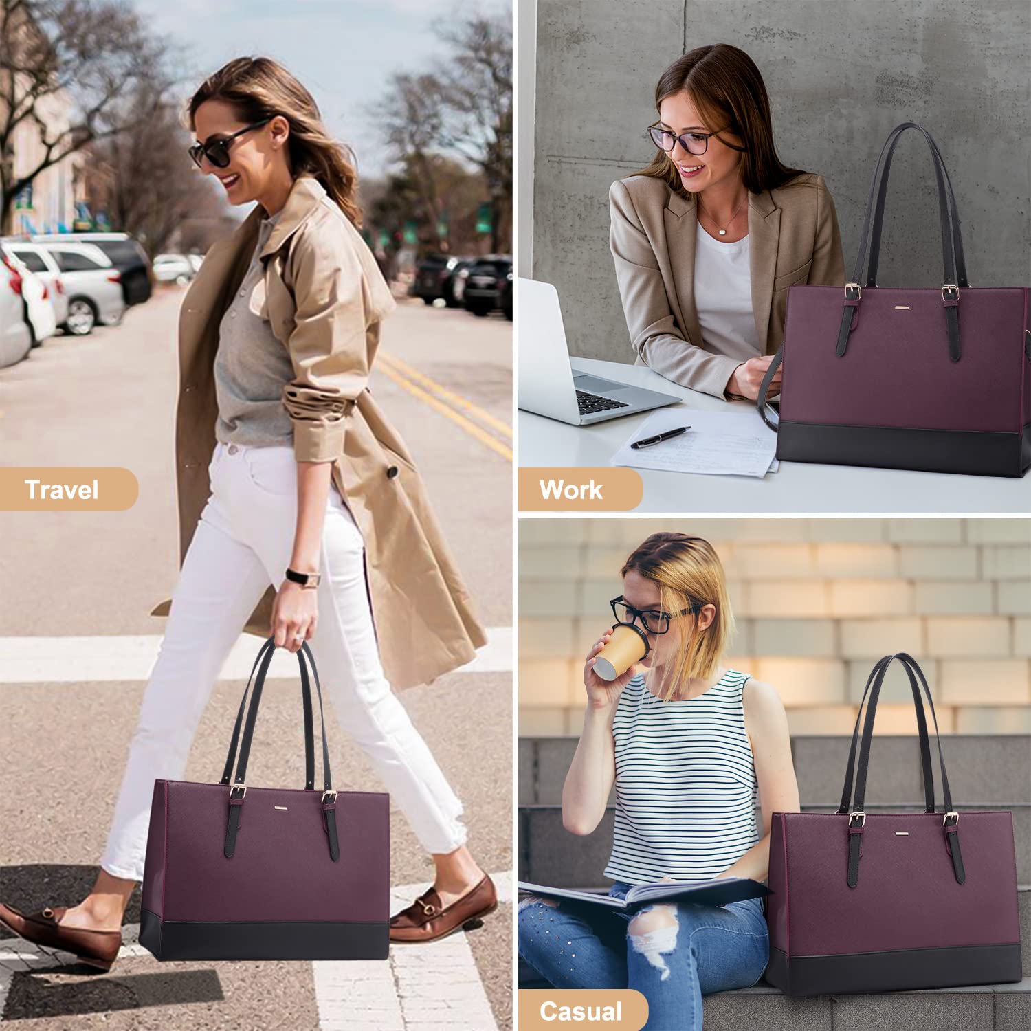 Foto 6 | Bolsa Para Portátil Lovevook Fashion Computer Tote 15.6 Pulgadas Para Mujer - Venta Internacional.