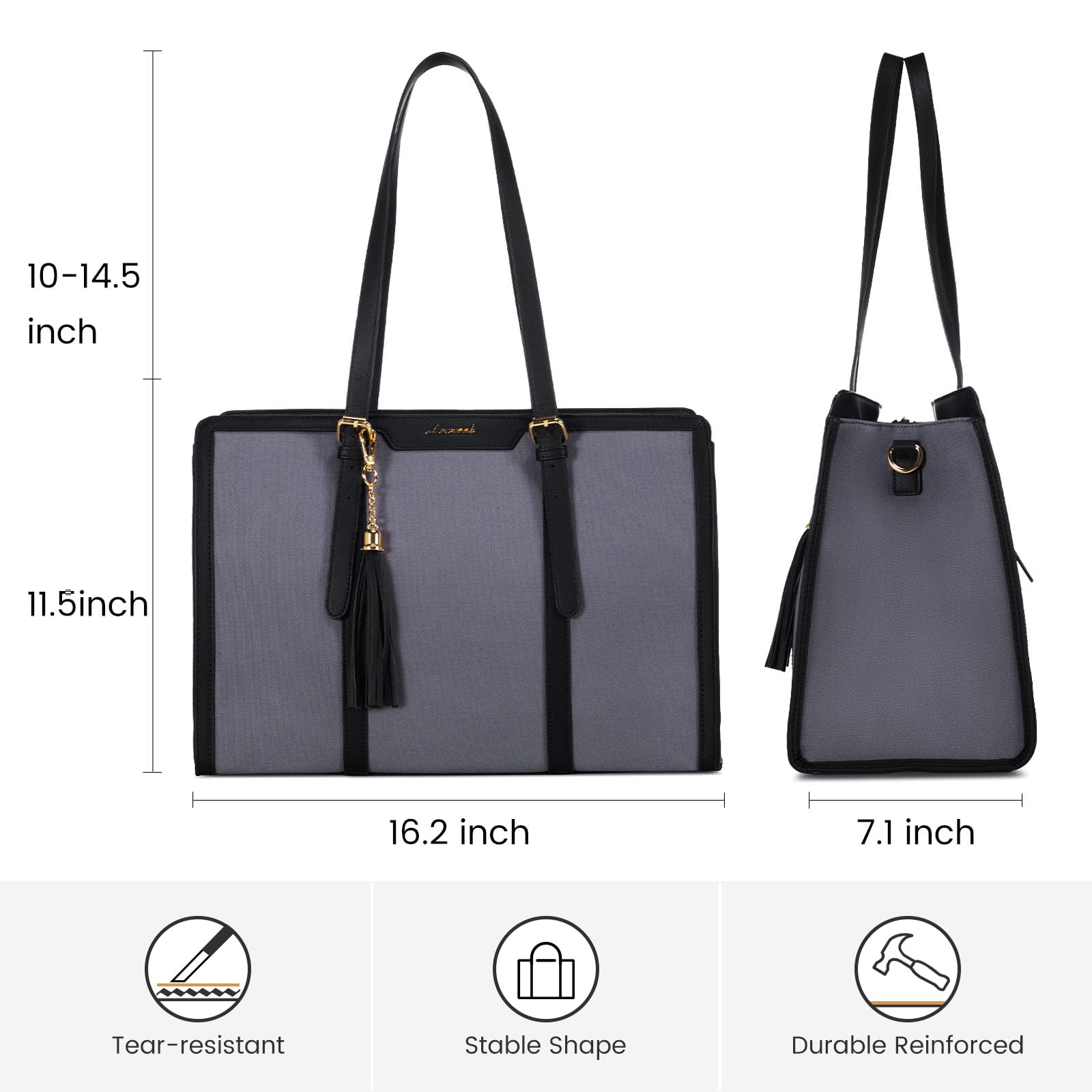 Foto 5 pulgar | Bolsa Para Portátil Lovevook De Lona Ligera De 15.6 Pulgadas Para Mujer - Venta Internacional.
