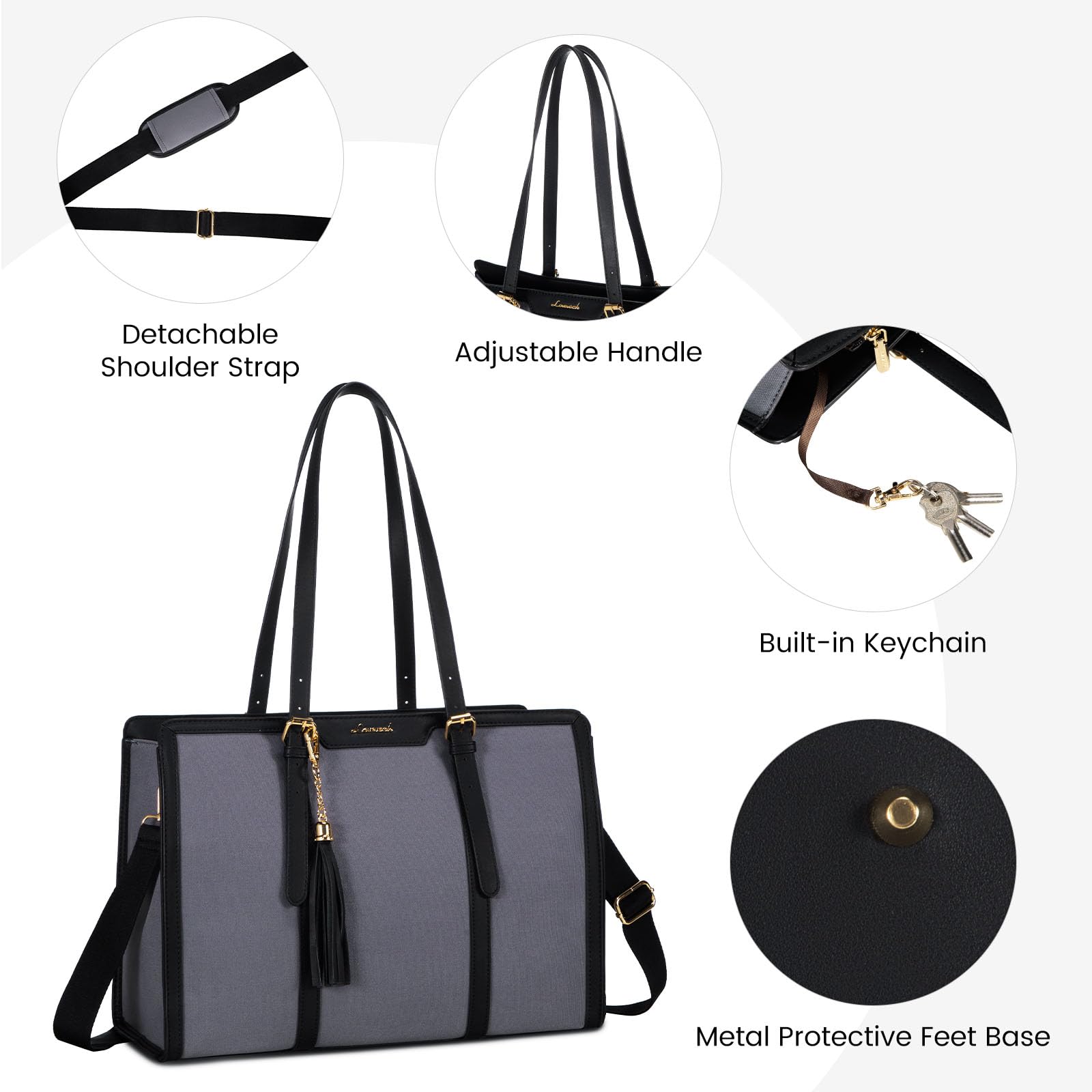 Foto 7 pulgar | Bolsa Para Portátil Lovevook De Lona Ligera De 15.6 Pulgadas Para Mujer - Venta Internacional.