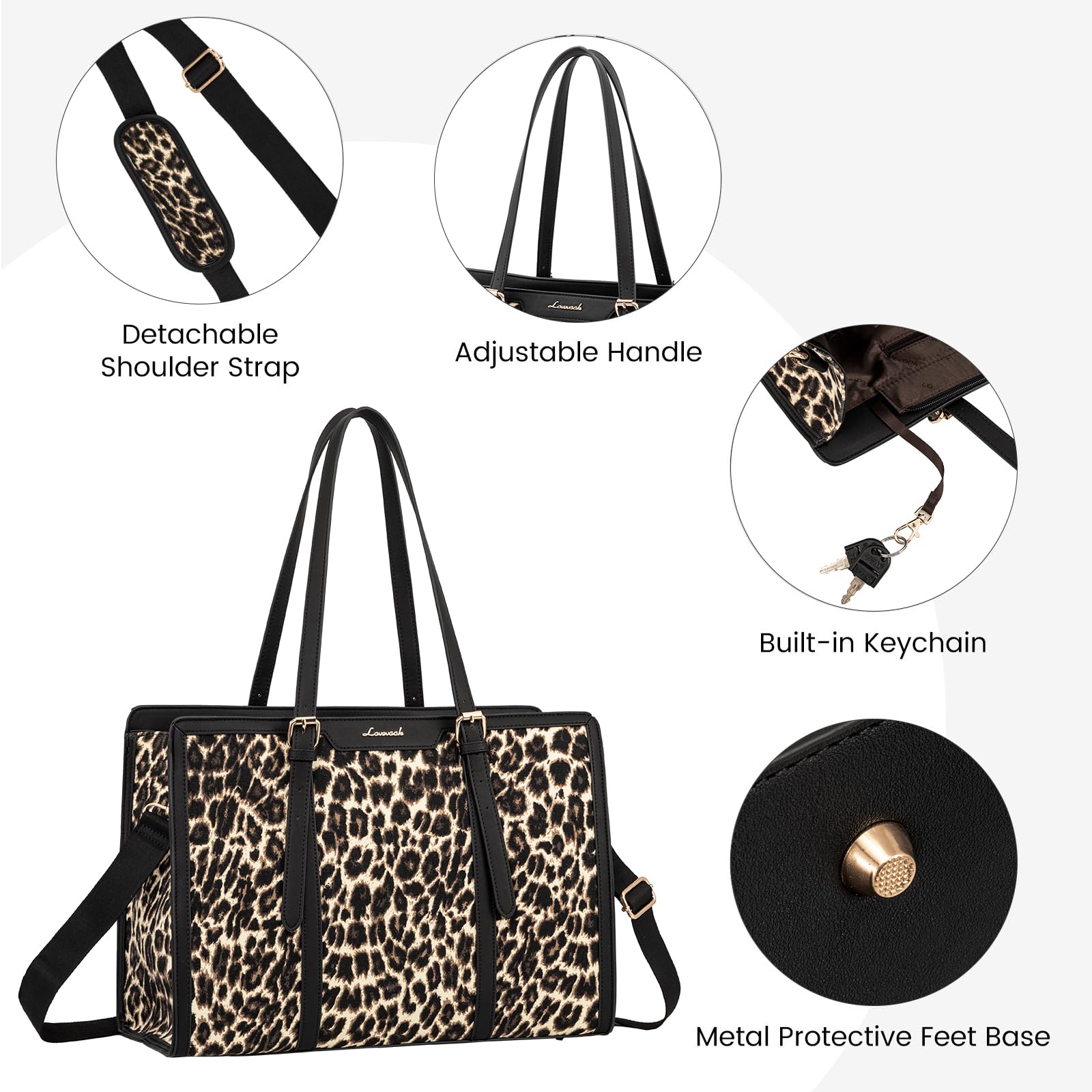 Foto 7 pulgar | Bolsa De Lona Lovevook Para Portátil De 15.6 Pulgadas Con Bolso De Mano Para Mujer - Venta Internacional.