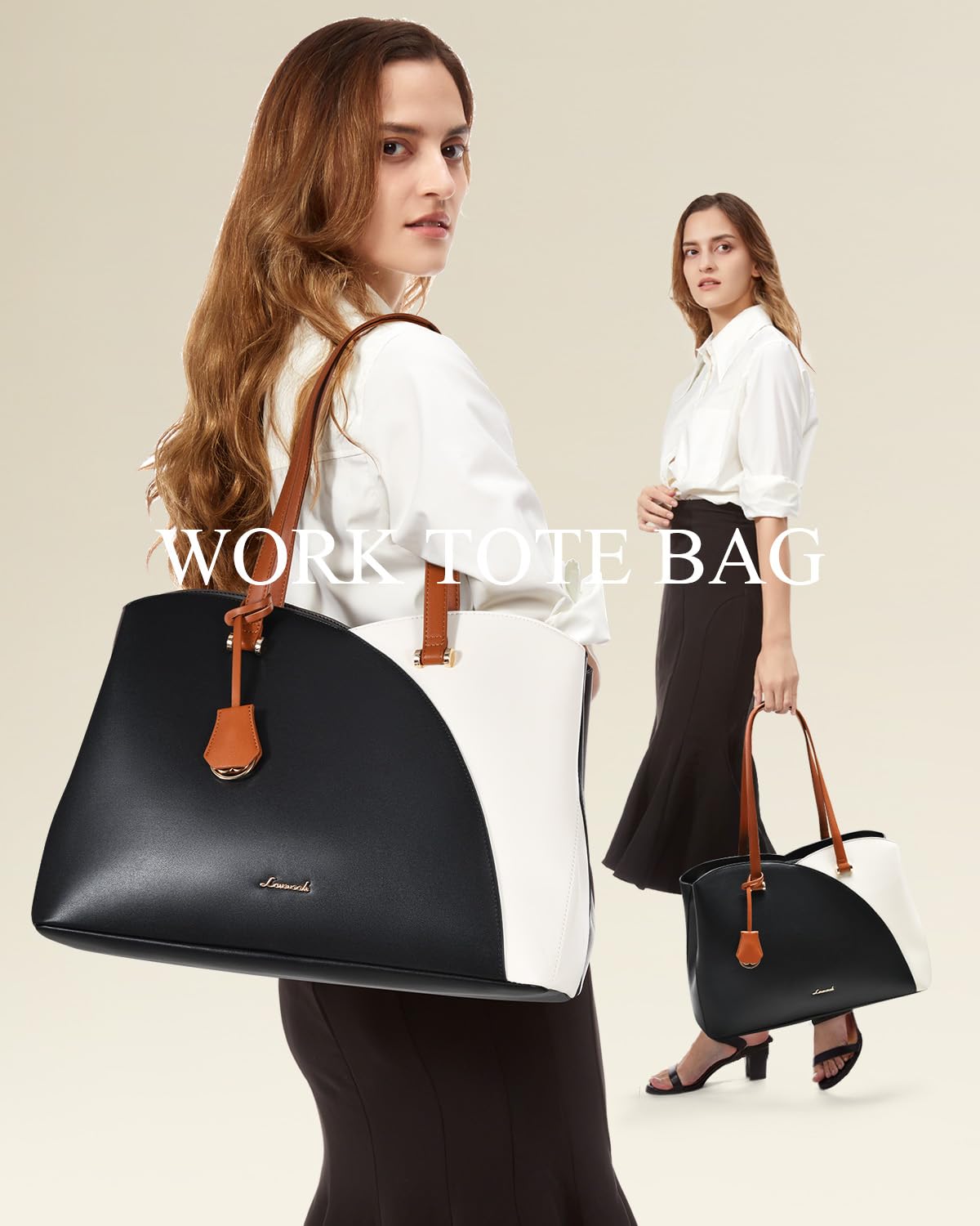 Foto 8 pulgar | Bolsa De Mano Para Portátil Lovevook Para Mujer De 17 Pulgadas  Negro  Beige Y Marrón - Venta Internacional.