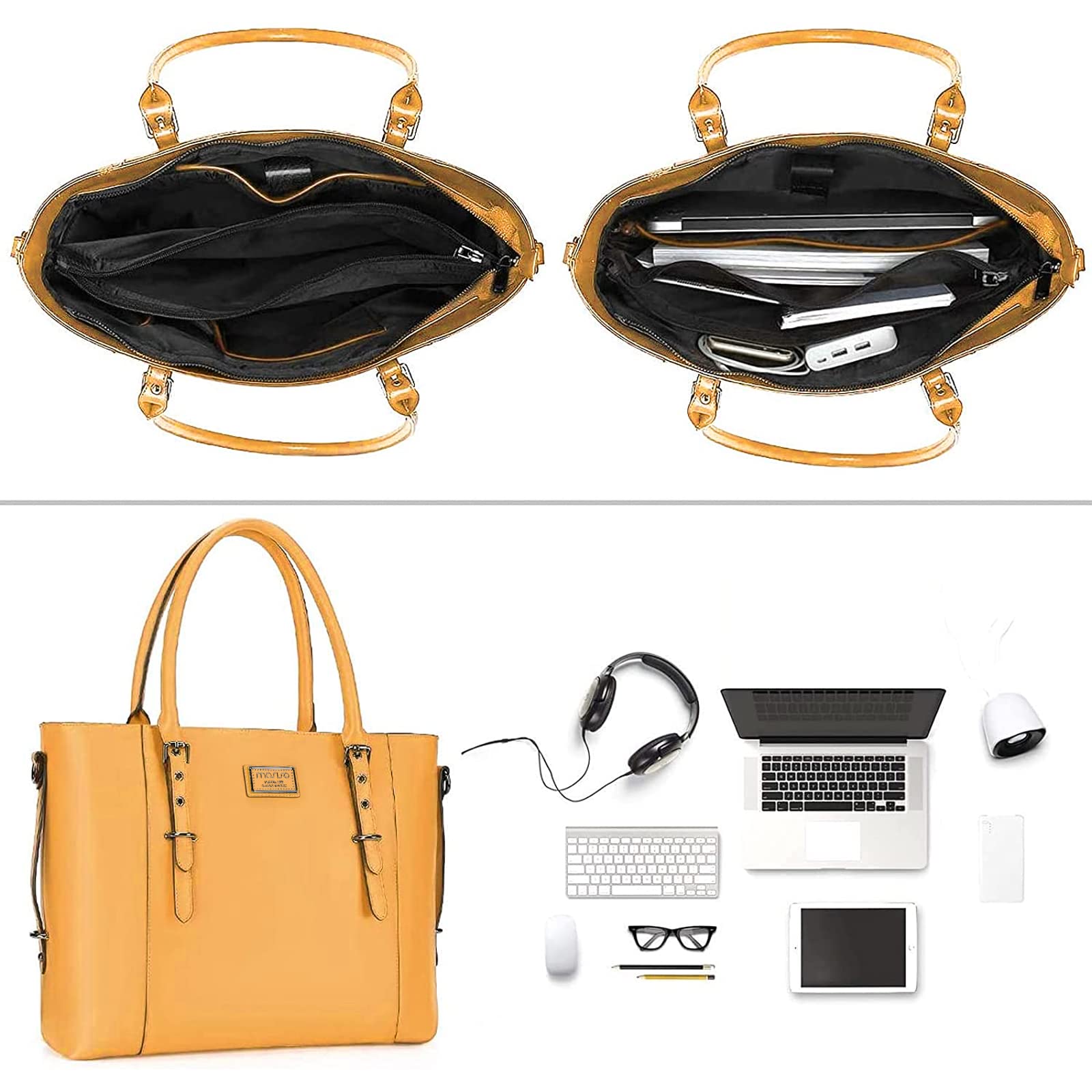 Foto 3 pulgar | Bolsa Mosiso Para Portátil  Piel Sintética  Impermeable  Para Mujer  17.3 Pulgadas - Venta Internacional.