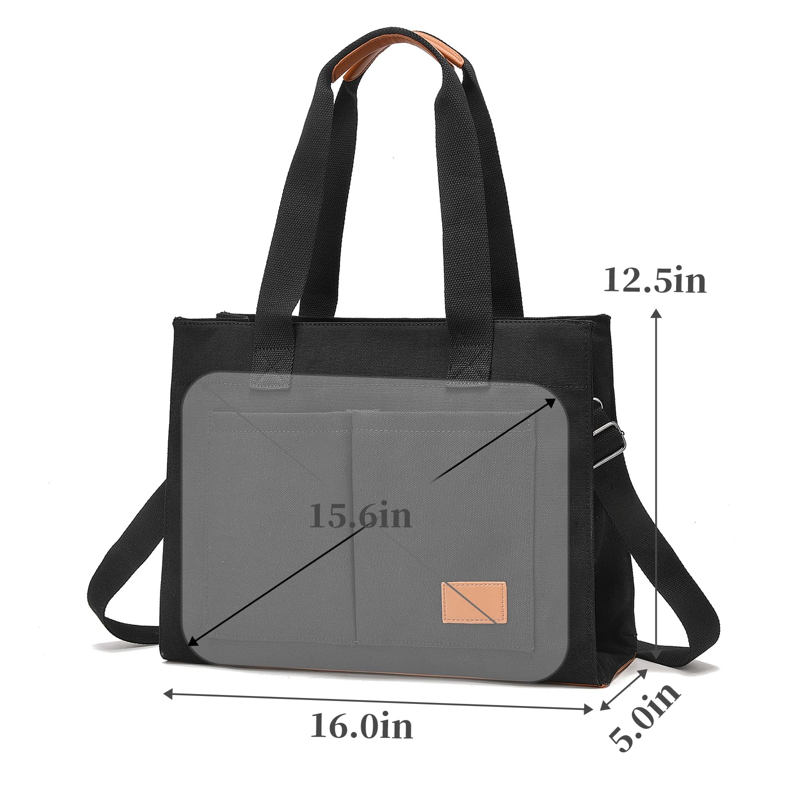 Foto 7 pulgar | Bolsa De Lona Para Portátil Barsine Barsine Para Mujer De 15.6 Pulgadas - Venta Internacional.