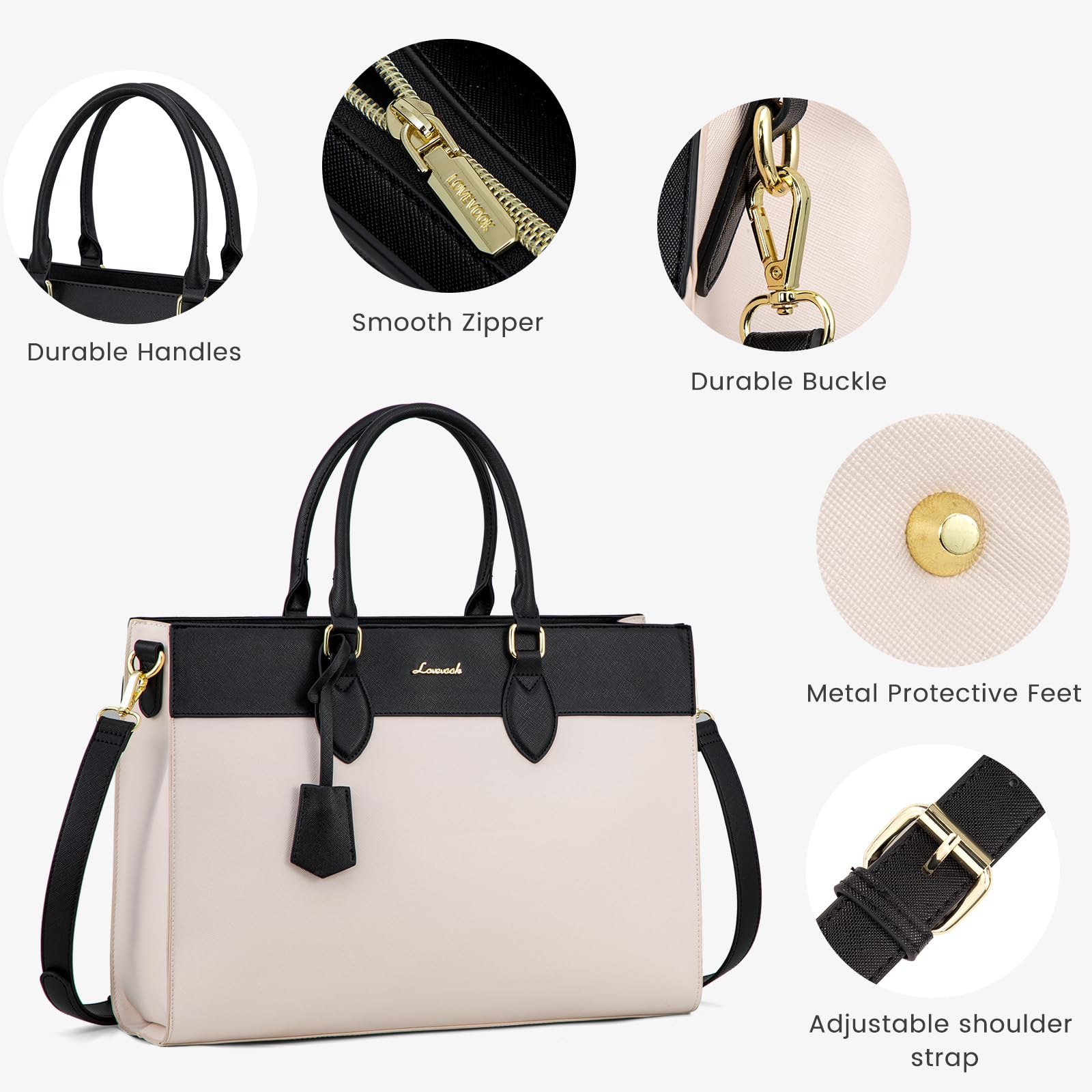 Foto 6 pulgar | Bolsa Para Portátil Lovevook Para Mujer De 17.3 Pulgadas  Piel Impermeable - Venta Internacional.