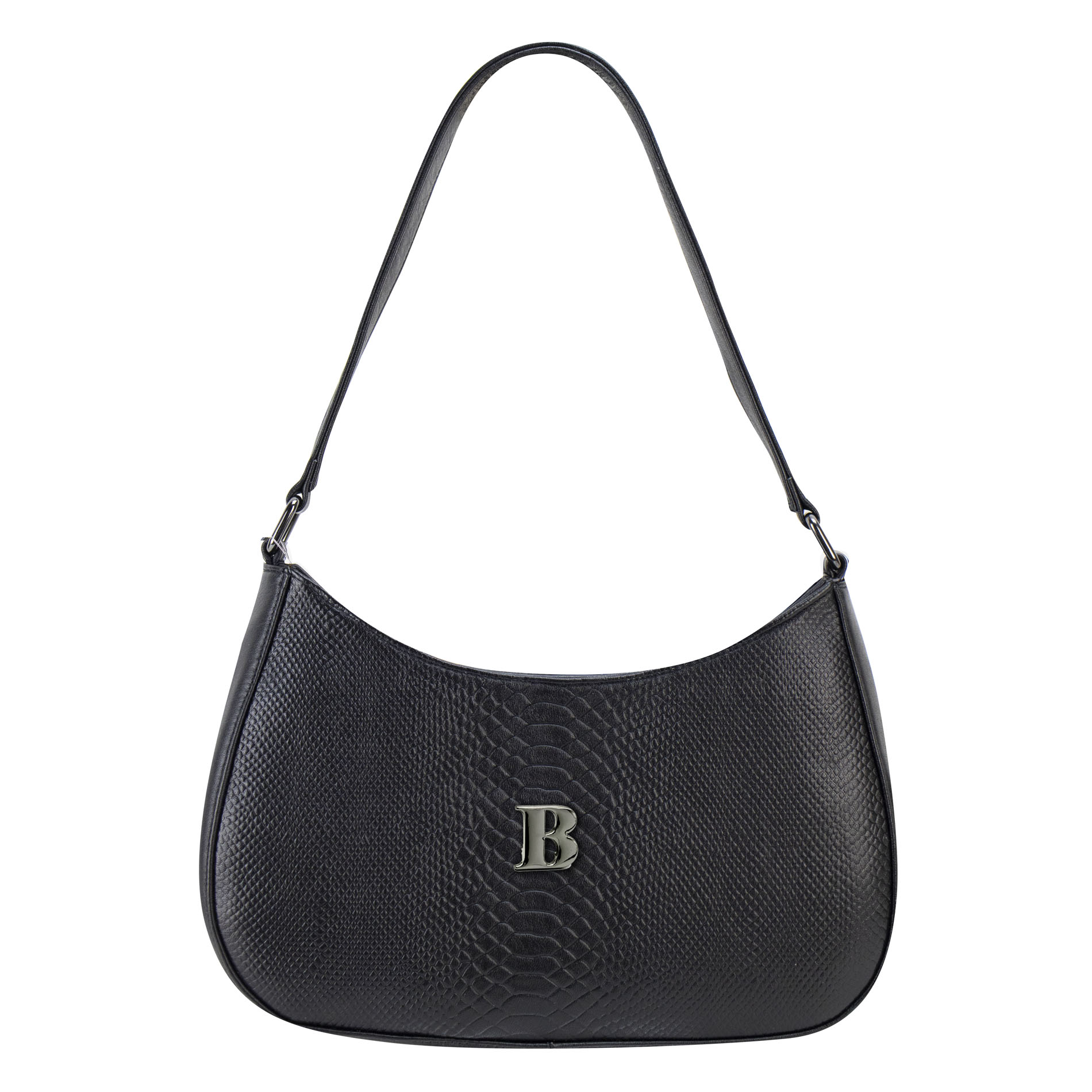Foto 1 | Bolso Para Dama Negro Piel Piton Piel Grace Nueva Imagen