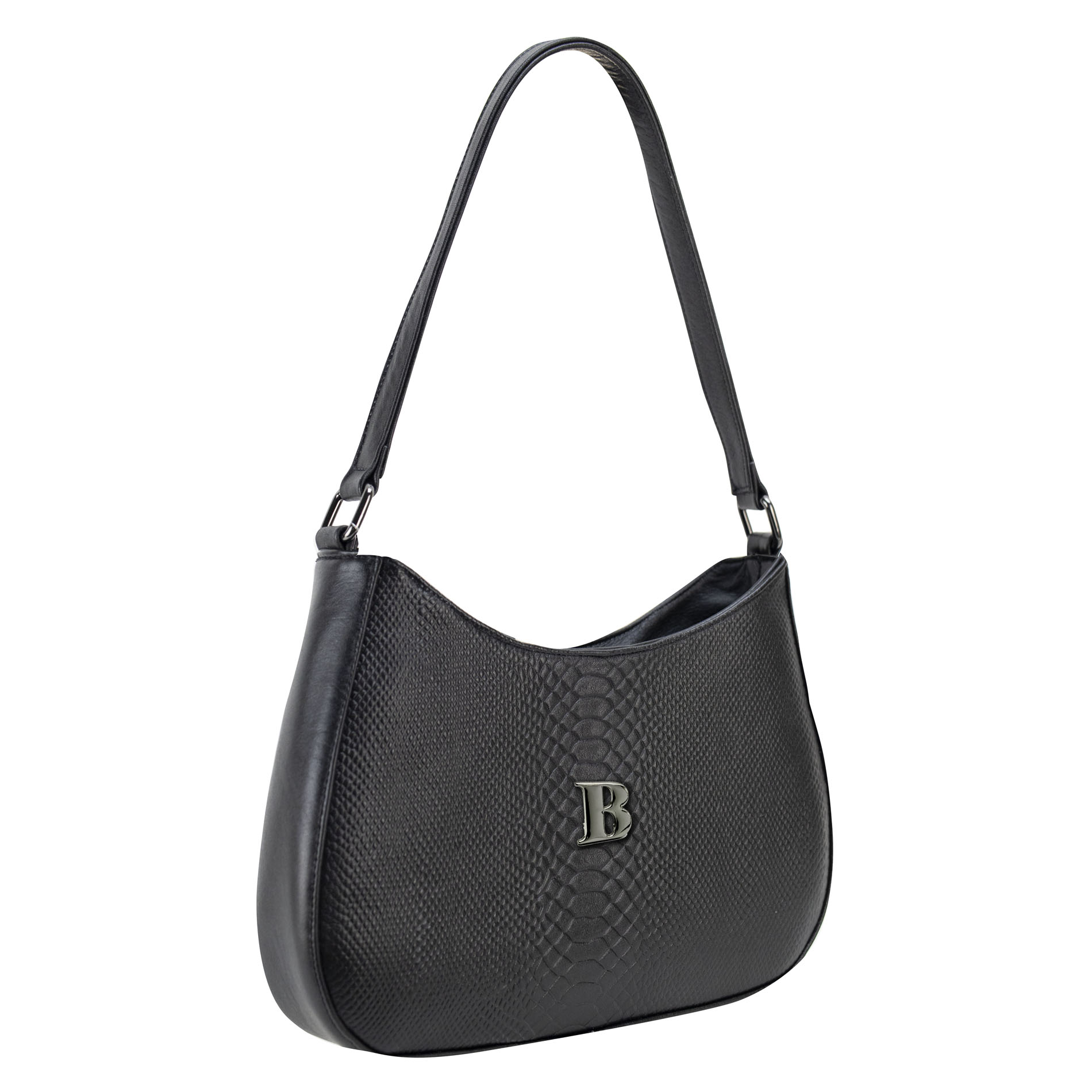 Foto 2 | Bolso Para Dama Negro Piel Piton Piel Grace Nueva Imagen