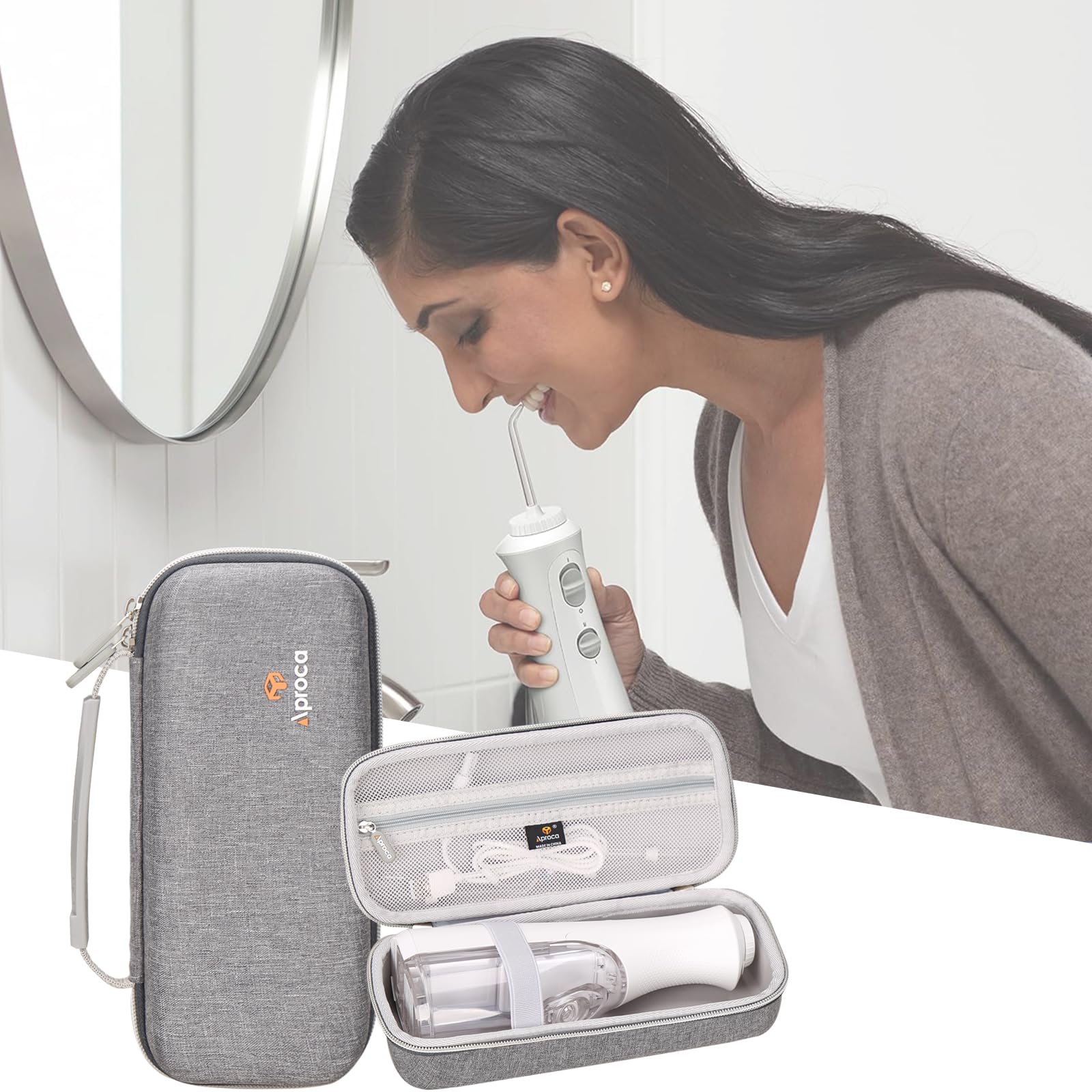 Foto 5 pulgar | Estuche De Viaje Aproca Grey Para Waterpik Wf-02 Flosser - Venta Internacional.
