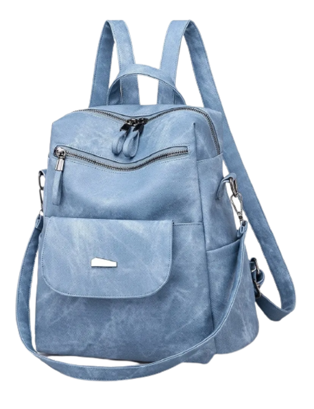 Mochila Antirrobo de Cuero Sintético Azul