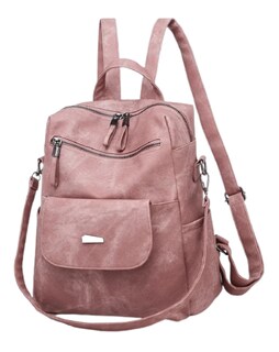 Foto 1 | Mochila Antirrobo de Cuero Sintético Rosa
