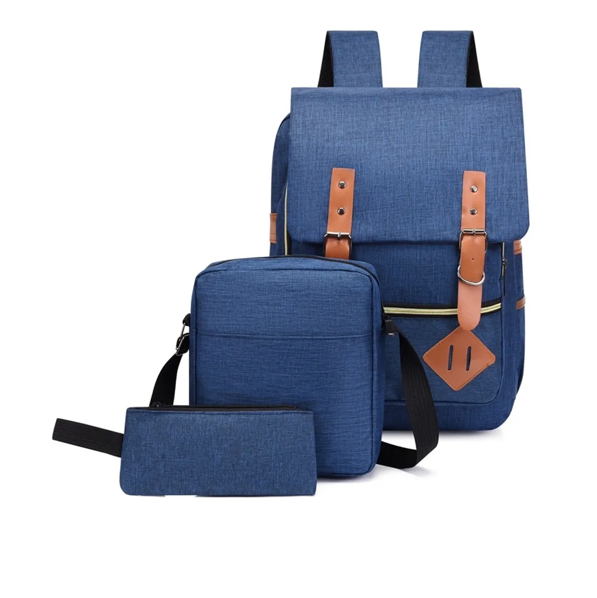 Foto 1 | Mochilas Backpack Impermeable Malubero color Azul Set 3 Piezas