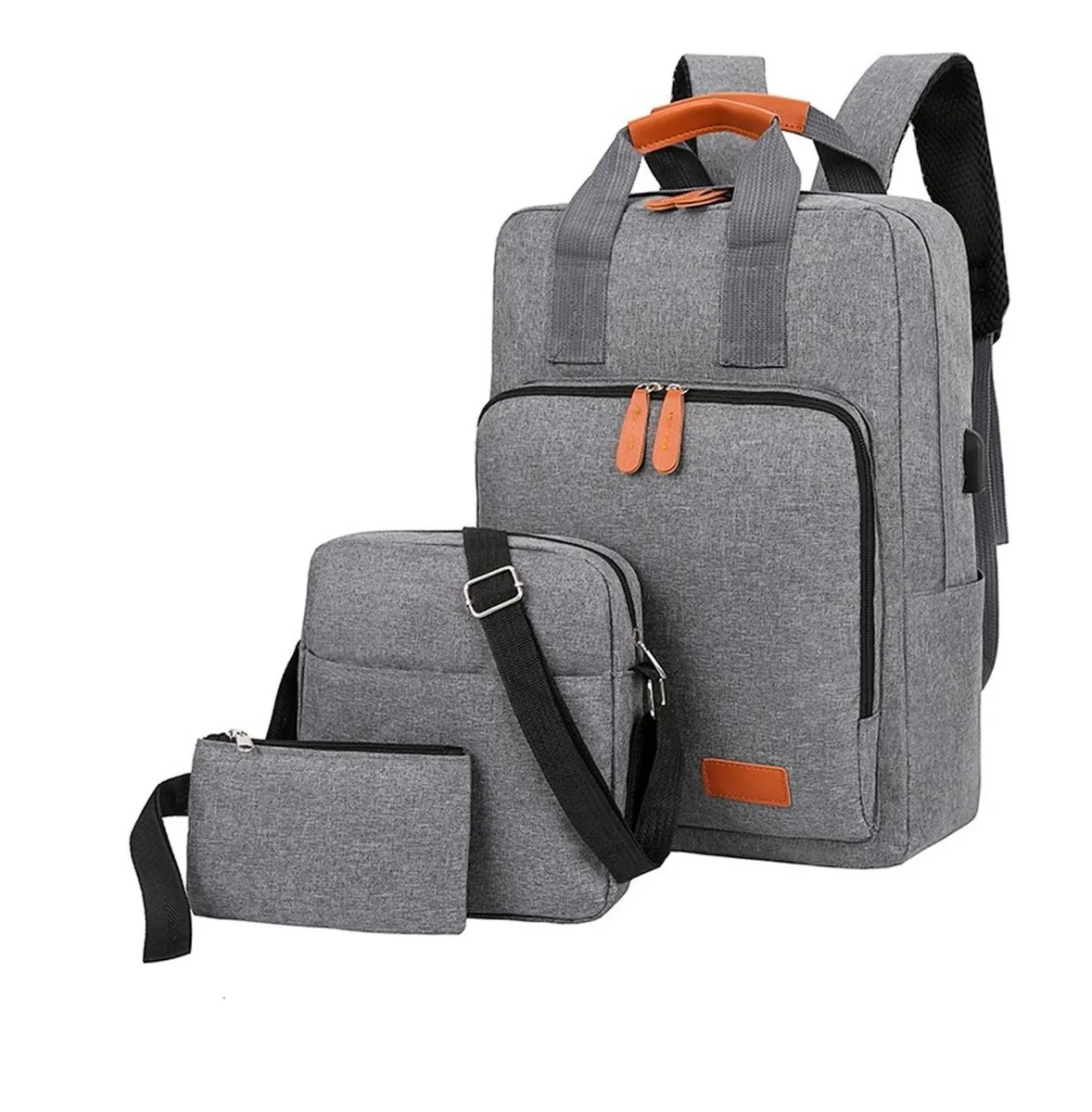 Foto 2 pulgar | Mochilas Backpack Impermeable 3 Piezas Malubero color Gris