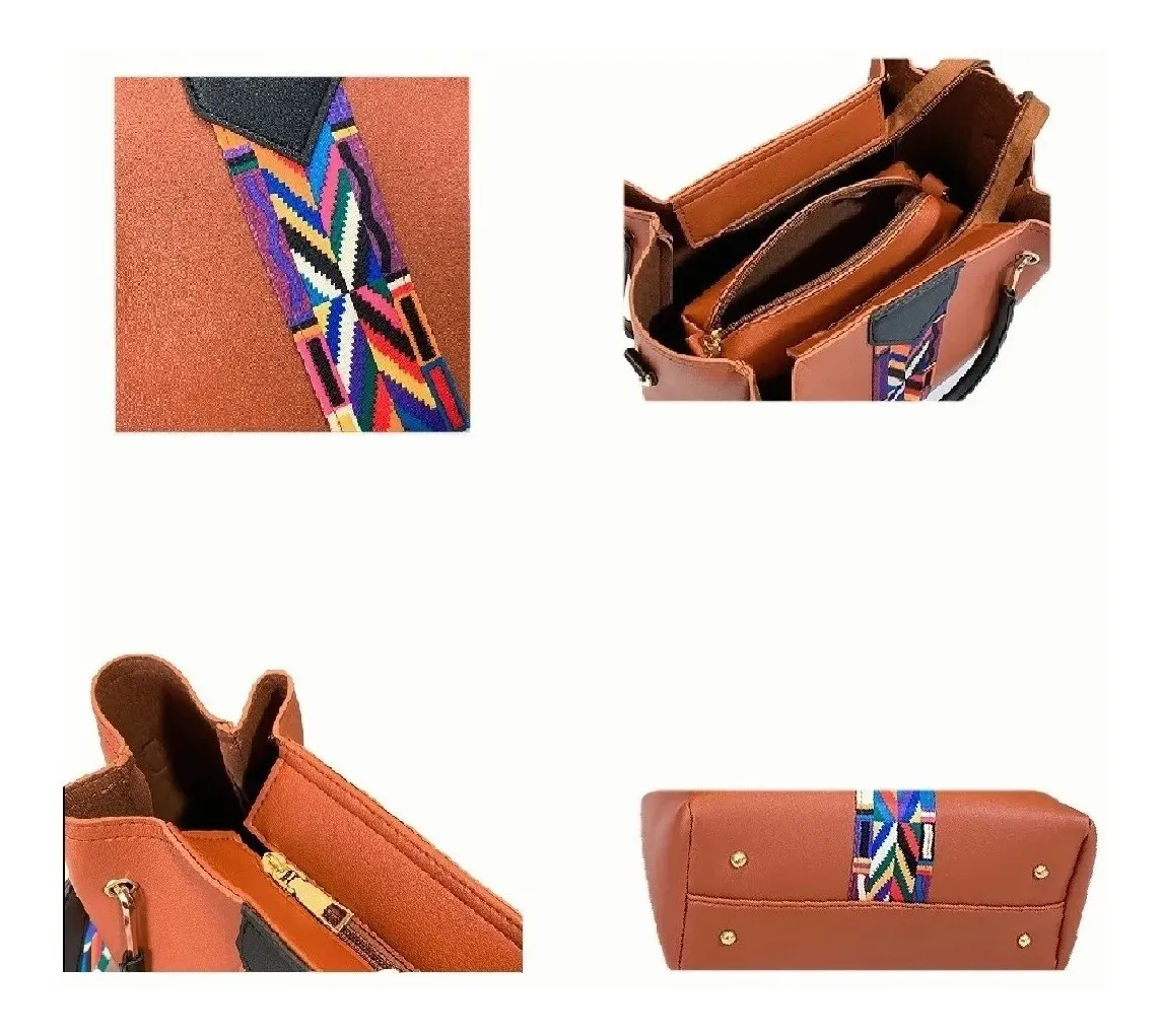 Foto 2 | Conjunto de Bolsas Malubero color Café 4 Piezas
